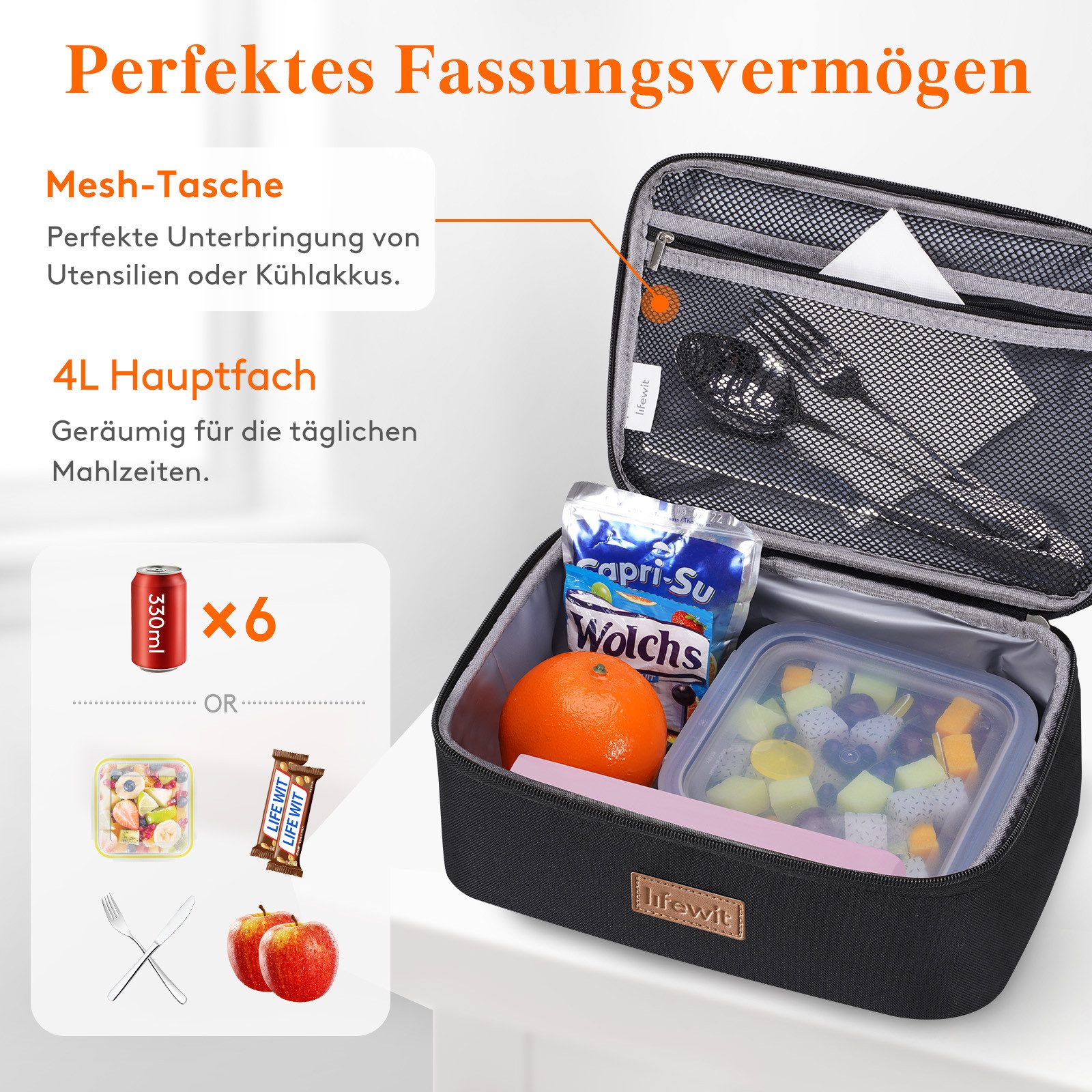 Lifewit Picknicktasche Unisex Faltbare Lunchbox Lunchtasche günstig online kaufen