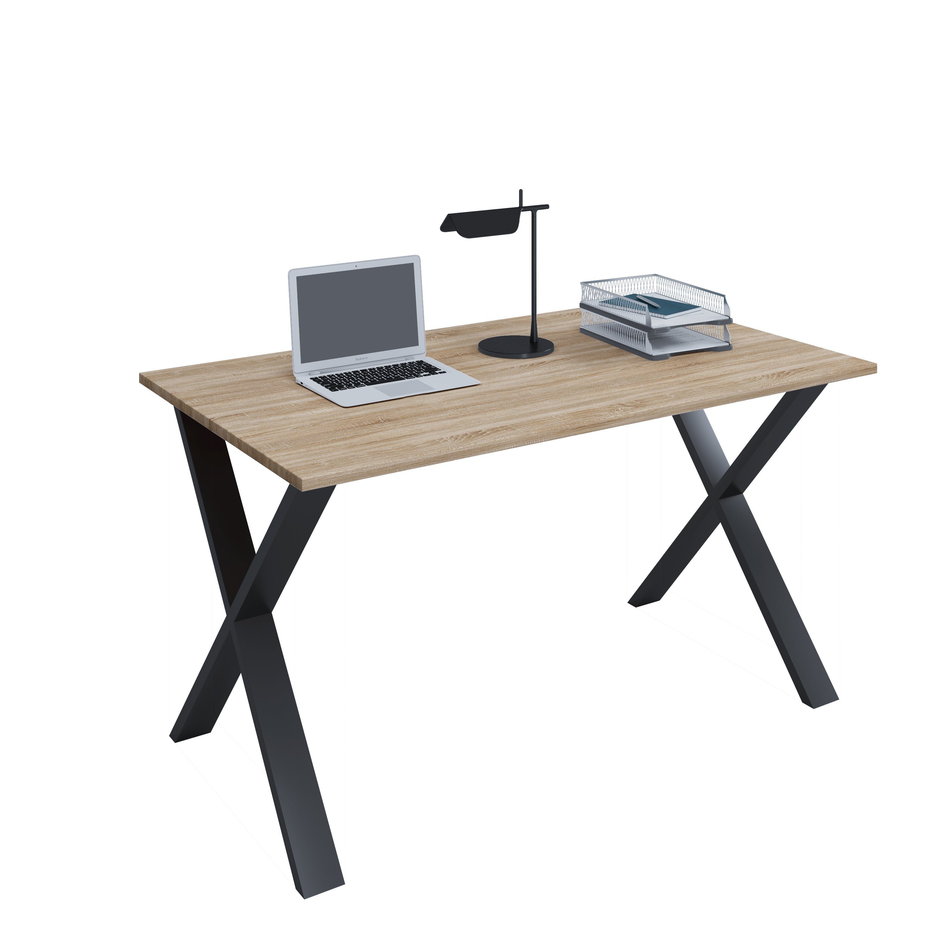 VCM Schreibtisch Lona Computertisch B. 140 x T. 50 x H. 76 cm, Arbeitsplatz für Büro, Homeoffice oder Arbeitszimmer, Für Erwachsene