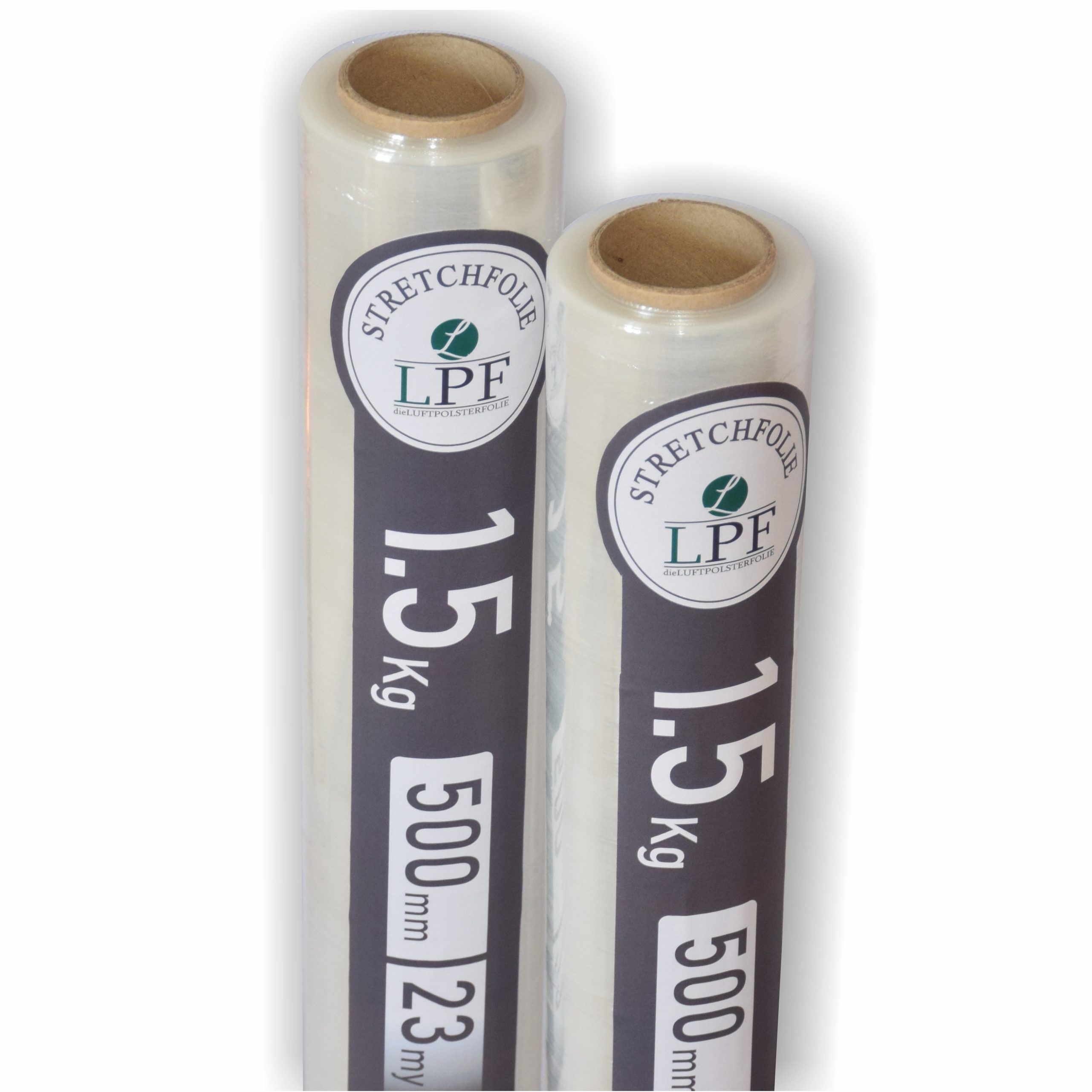LPF dieLUFTPOLSTERFOLIE Schutzfolie 2x Stretchfolie Wickelfolie transparent 1,5Kg, Breite 500mm