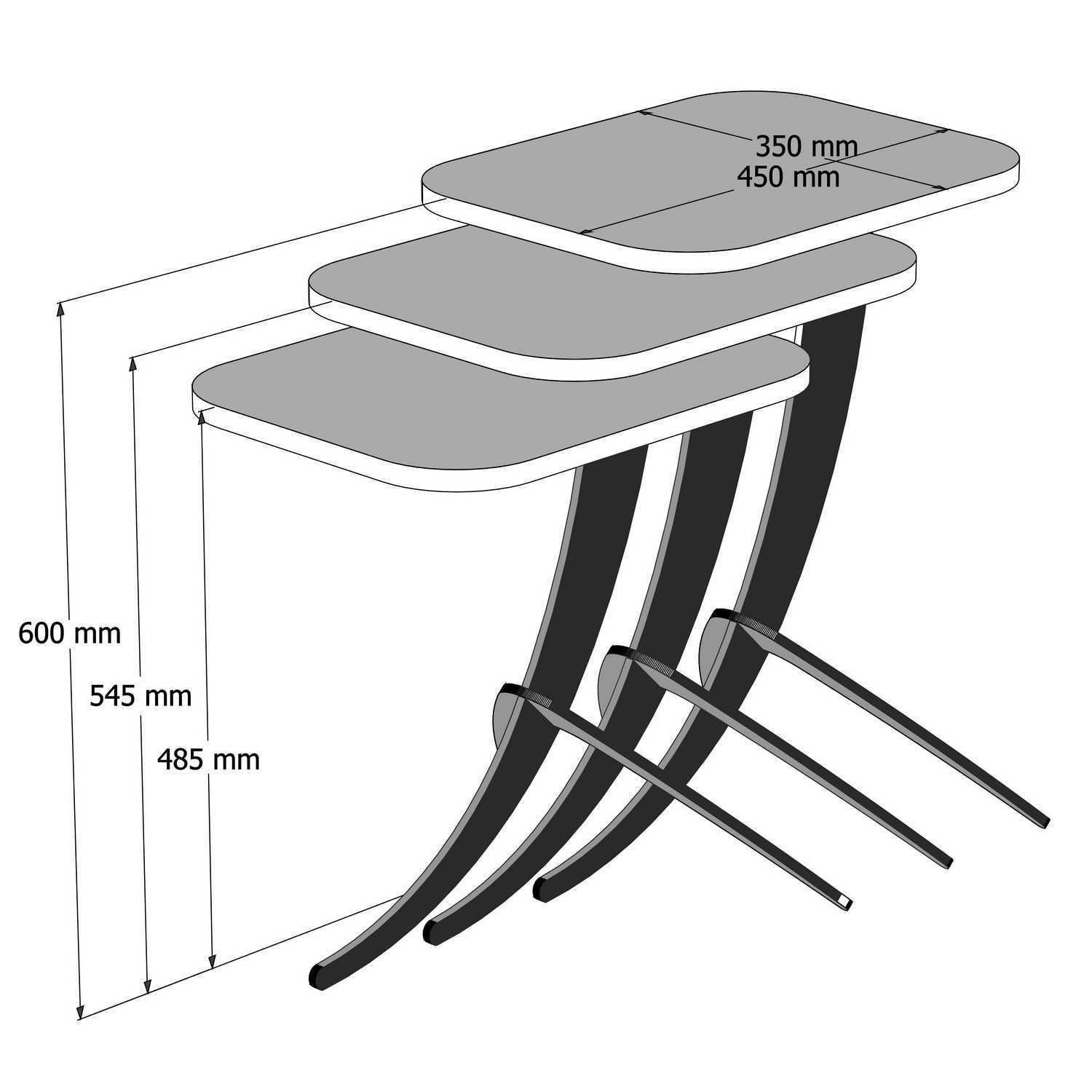 HCT, Sahne, Skye Decor cm Pion 45x35x60 Couchtisch