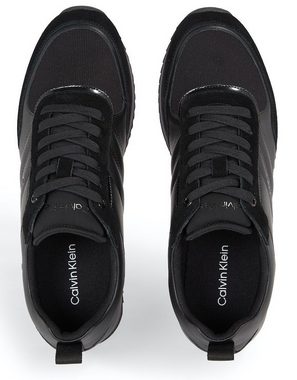 Calvin Klein LOW TOP LACE UP MIX Sneaker mit seitlichem Logoschriftzug, Freizeitschuh, Halbschuh, Schnürschuh