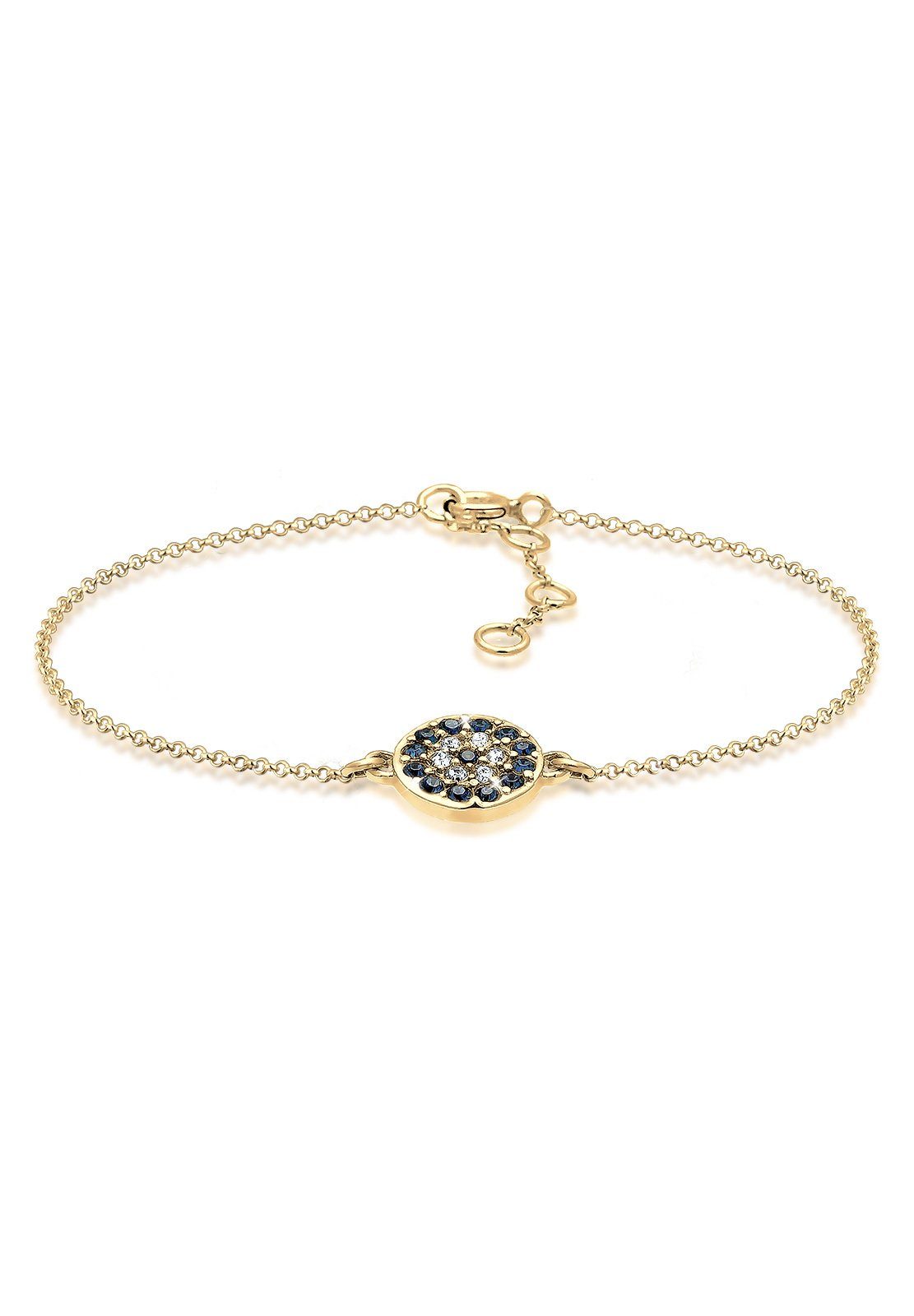 Elli Armband Blüte Kreis Silbert, mit Kristallen von Swarovski® (kein Set, 1-tlg), Evil Eye