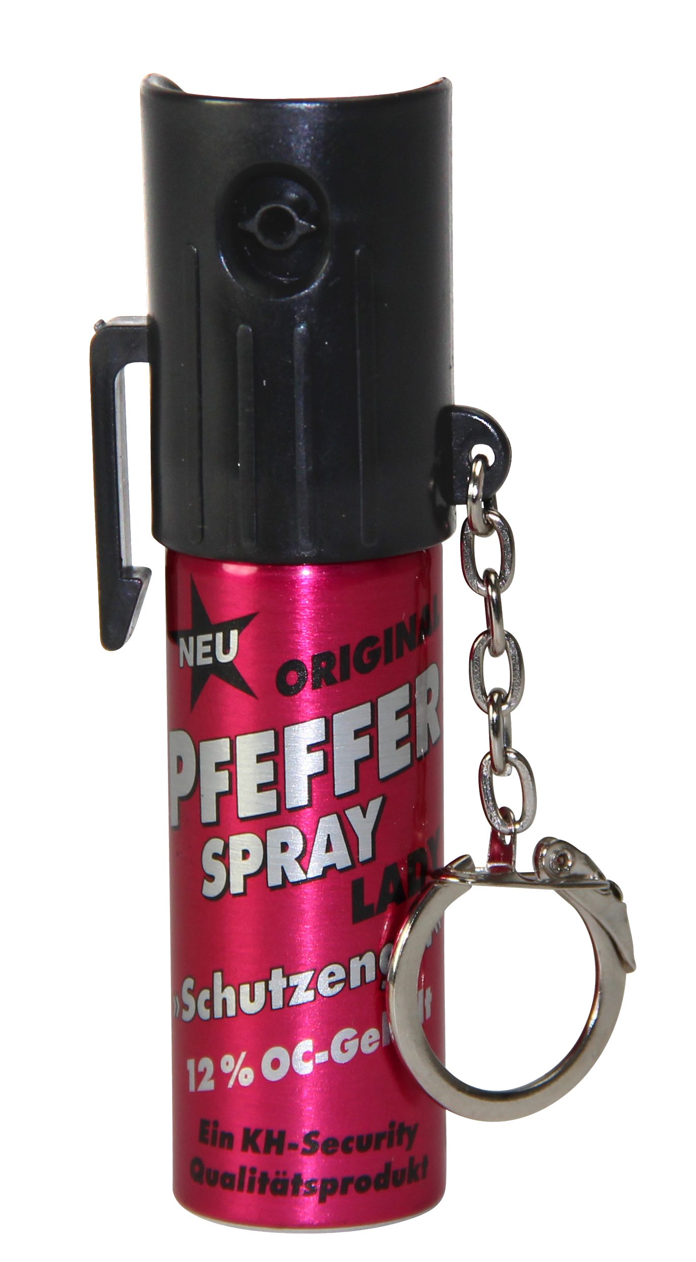 KH Security Marderspray Pfefferspray Lady Pink 15 ml mit Schlüsselanhänger, 1-St., Pfefferspray 15ml