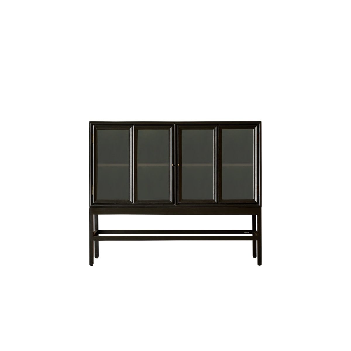 Tikamoon Buffet Anna - Vitrinenbuffet auf Füßen aus massivem Mindi 120 cm