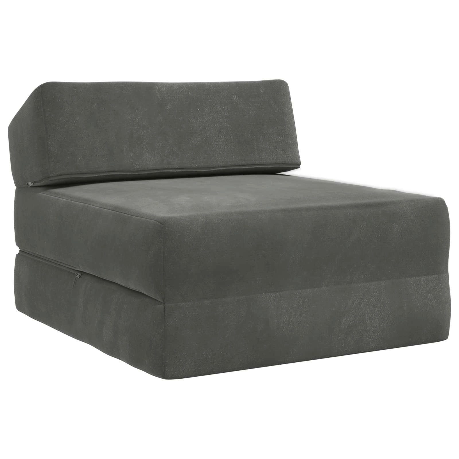vidaXL Bett Klappsofa Bett Dunkelgrau 60 x 70 x 41 cm Stoff (1-tlg)