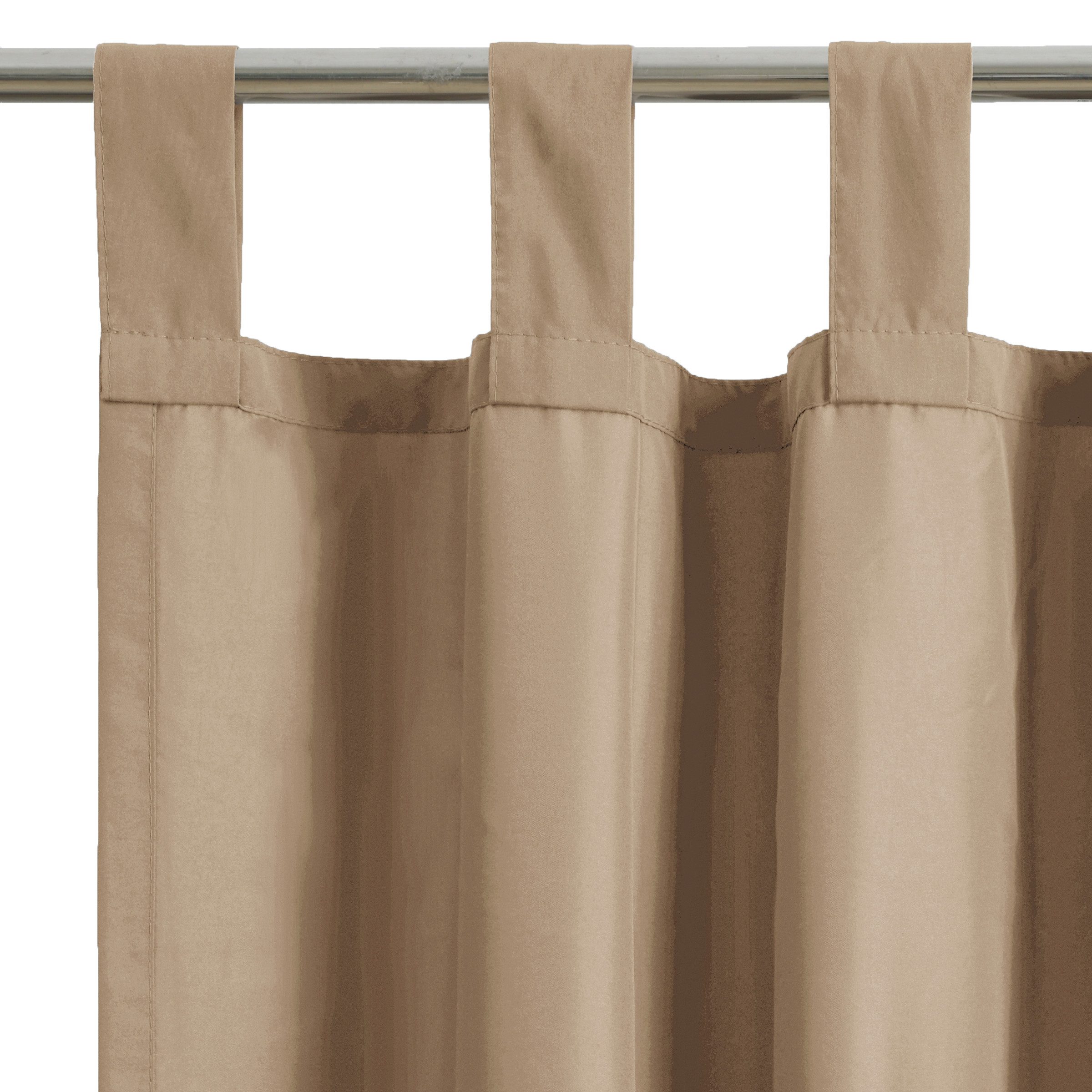 OTTO home Vorhang Raja (2 St), Schlaufen, blickdicht, Polyester, 2er-Set, Bestseller, einfarbig, modern, pflegeleichte Mikrofaser