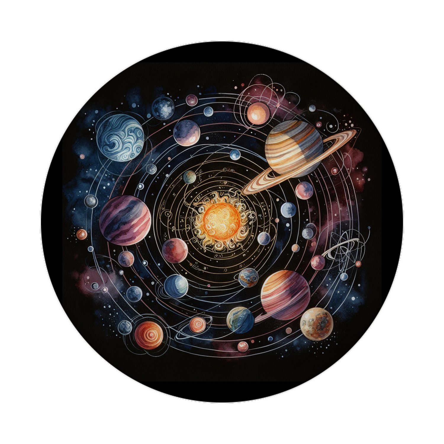 speecheese Magnet Sonnensystem Magnet mit Flaschenöffner rund