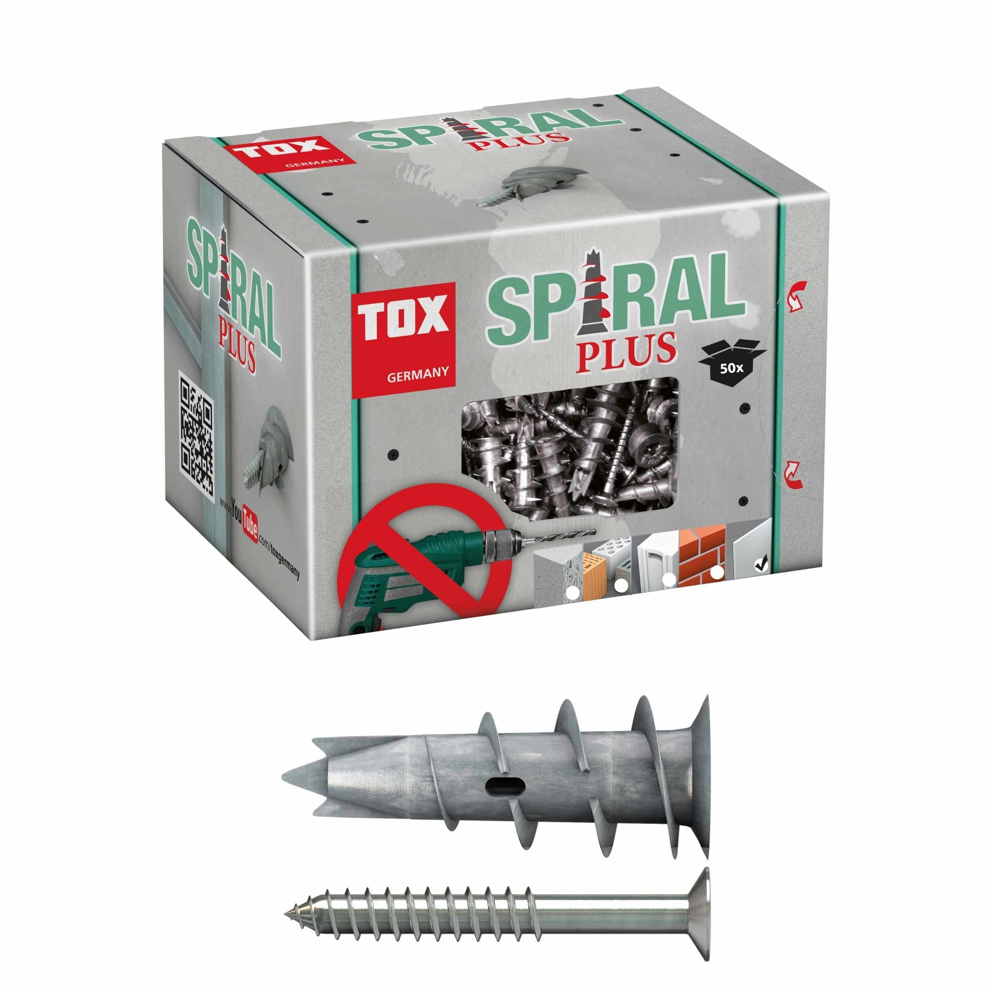 TOX-DÜBEL-TECHNIK Universaldübel, TOX Gipskartondübel Spiral Plus Spiral Plus 37-4 + Schraube