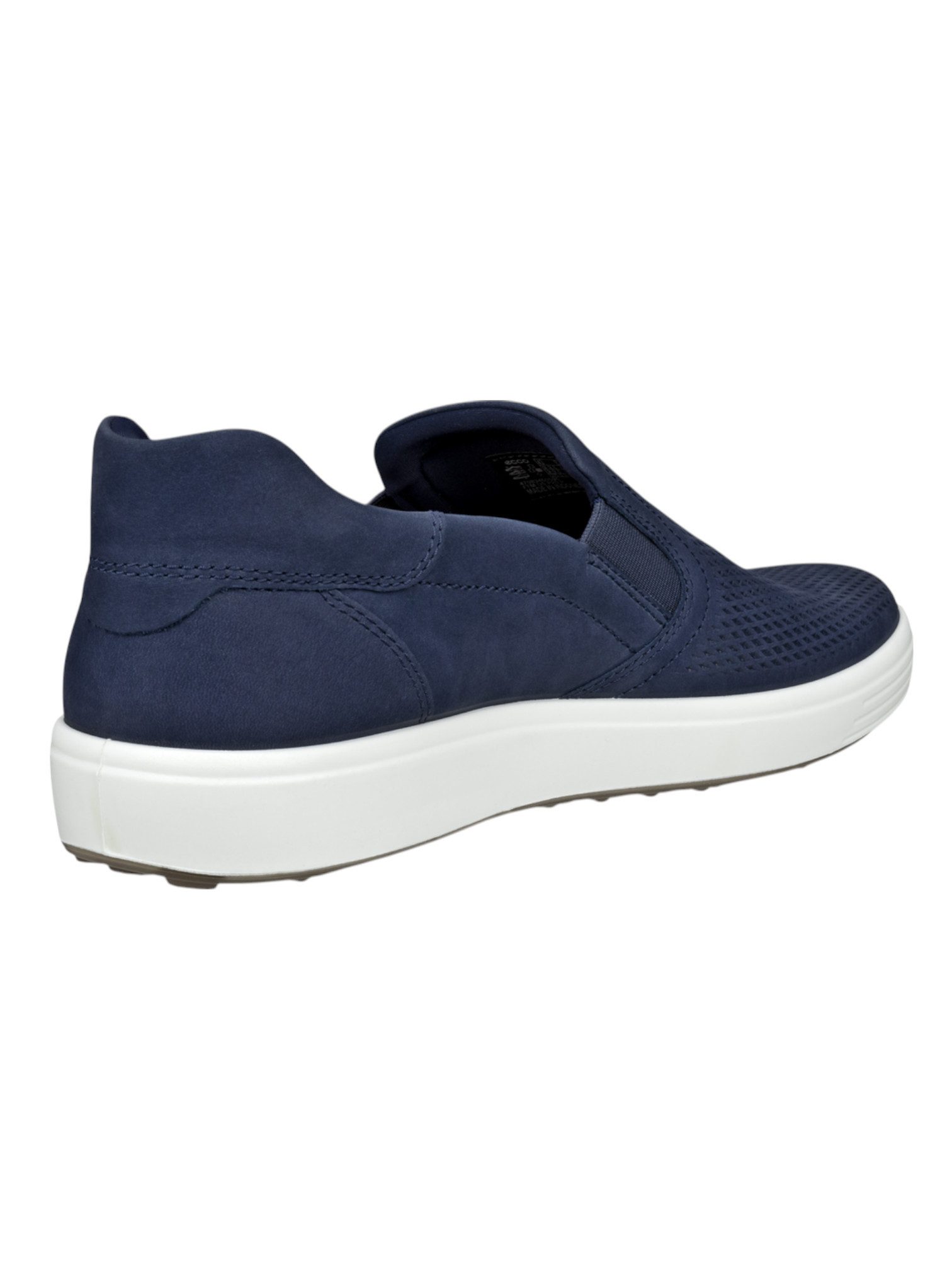 Ecco Soft 7 Easy Slip (Premium-Leder) navyblau Herren Sneaker