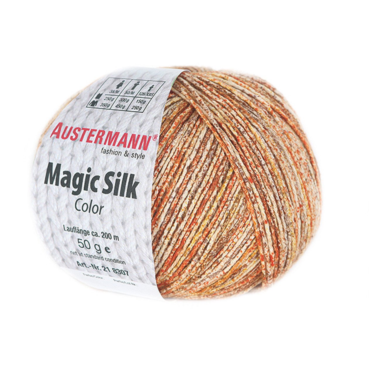 Austermann Garn Magic Silk Häkelwolle, 200,00 m, leichtes, edles Garn