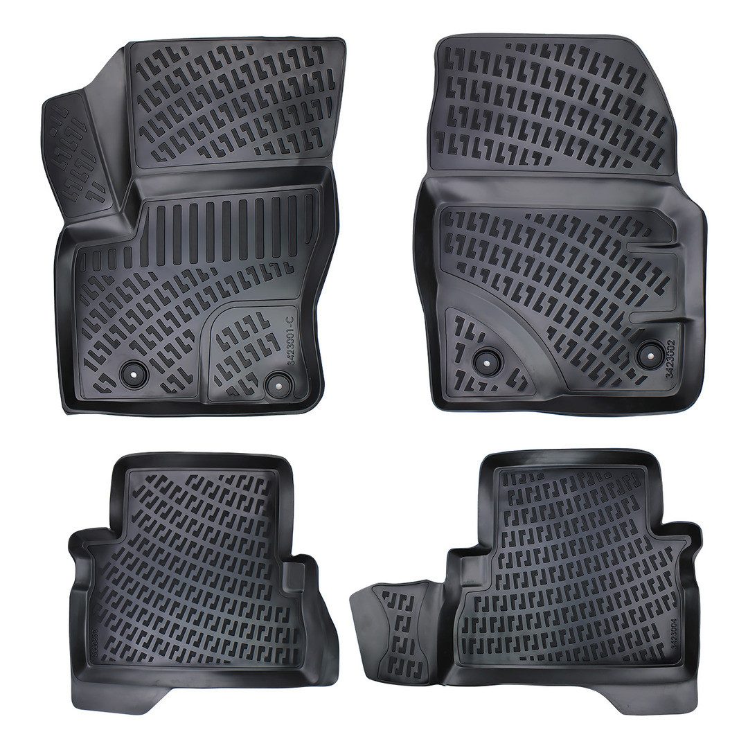 Auto-Fußmatte 3D Auto Fußmatten Set passend für Ford C-Max (1.Gen) Baujahr 2003-2010