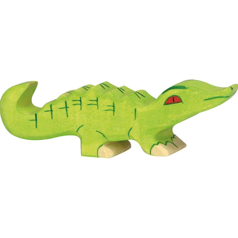 Holztiger Spielfigur HOLZTIGER Krokodil aus Holz - klein