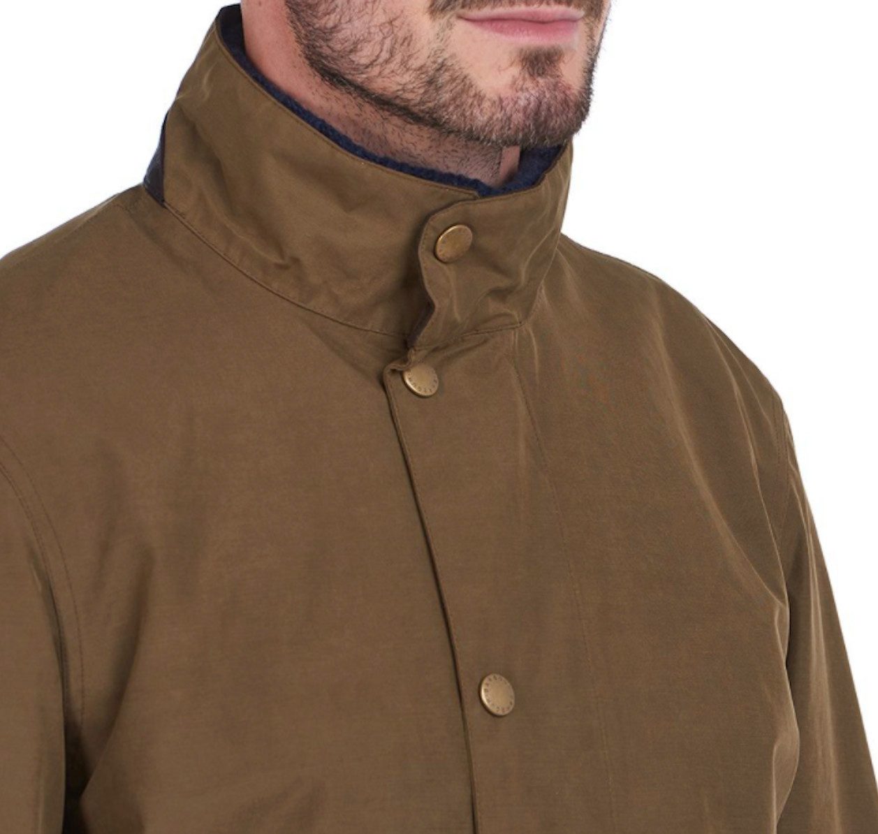 Barbour Outdoorjacke BARBOUR Chester Jacke Herren Dark Sand wasserdicht (1-St)