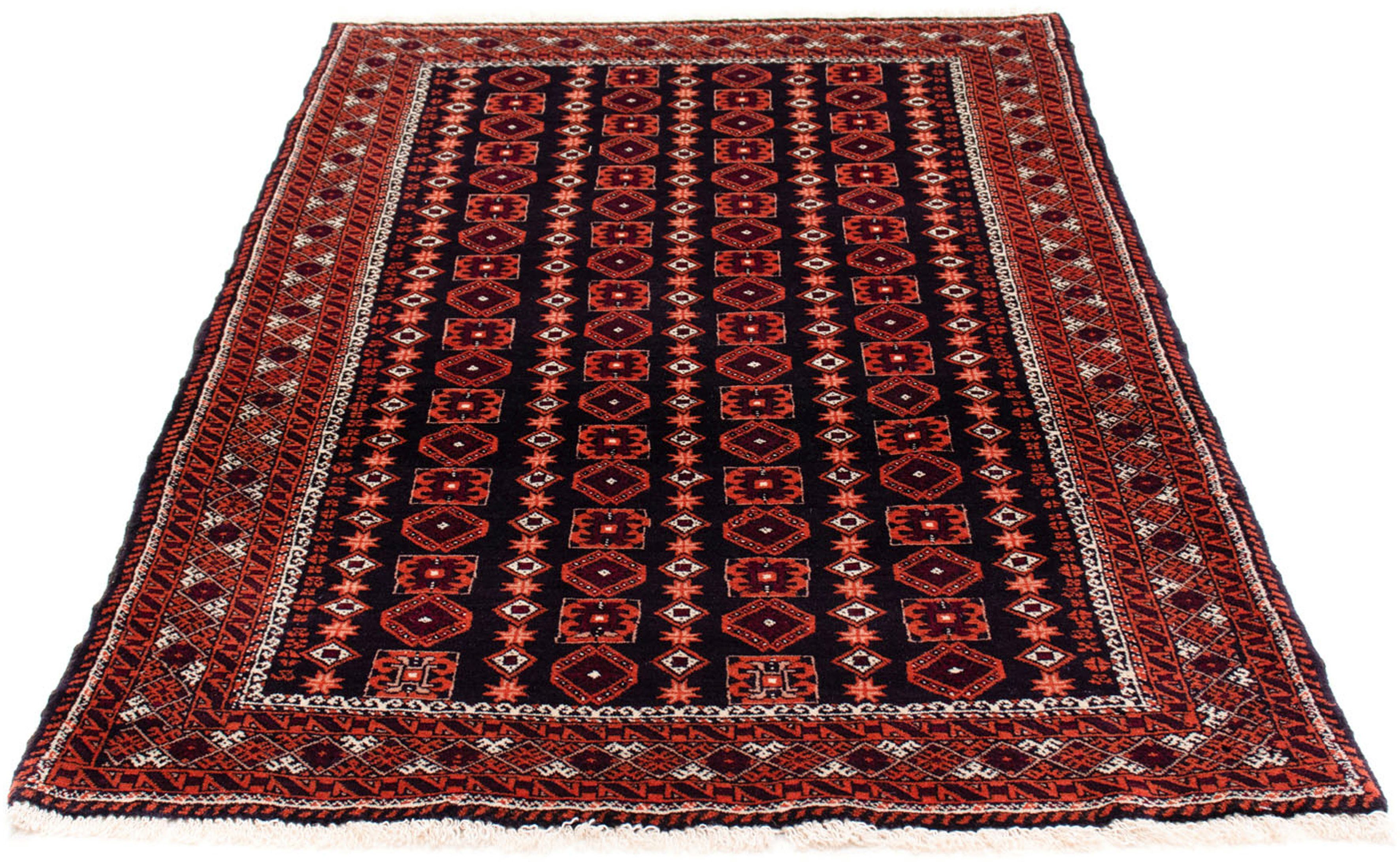 Orientteppich Belutsch - 150 x 100 cm - dunkelblau, morgenland, rechteckig, Höhe: 8 mm, Wohnzimmer, Handgeknüpft, Einzelstück mit Zertifikat