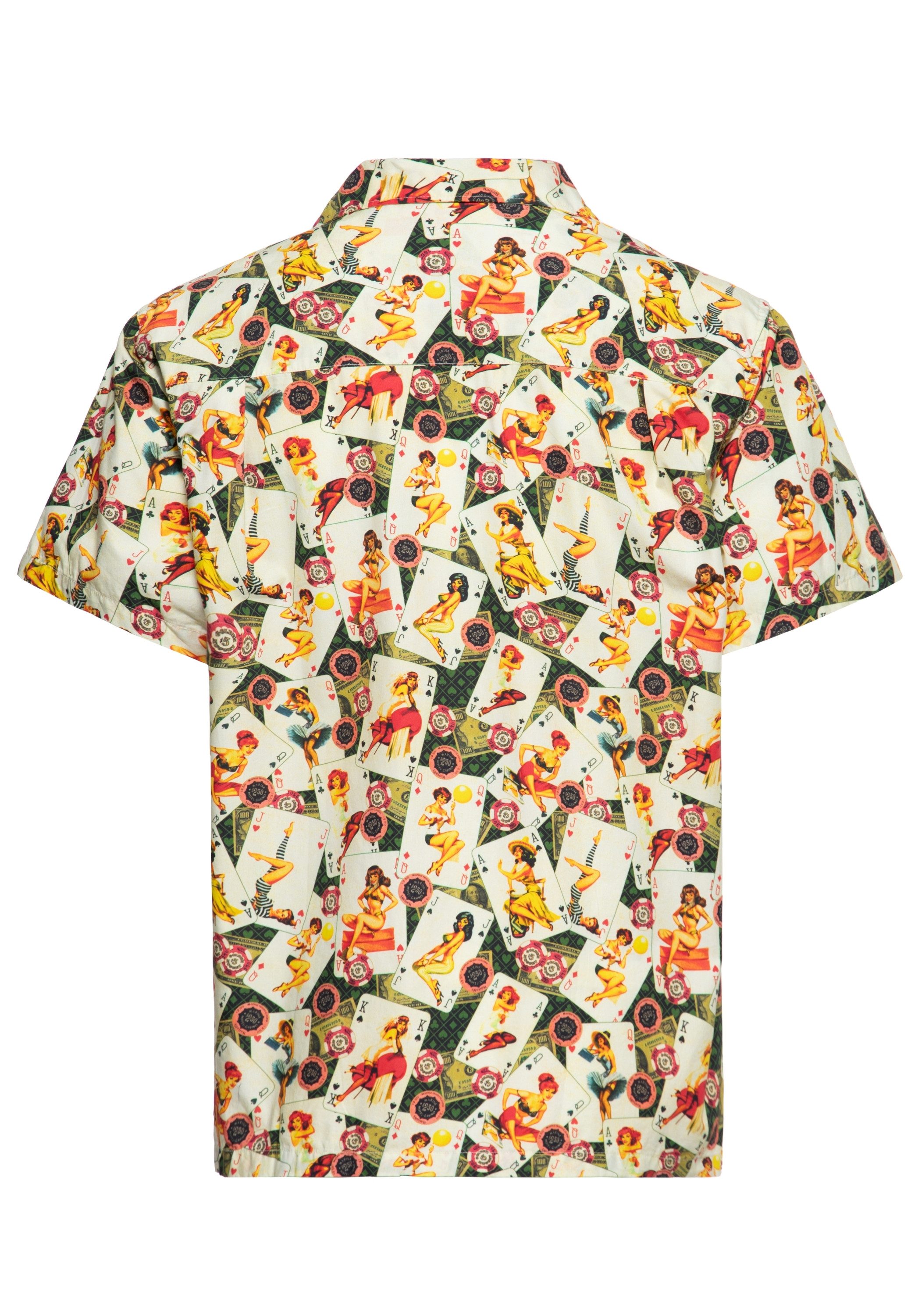 KingKerosin Kurzarmhemd Vegas Vibes Allover-Print im günstig online kaufen