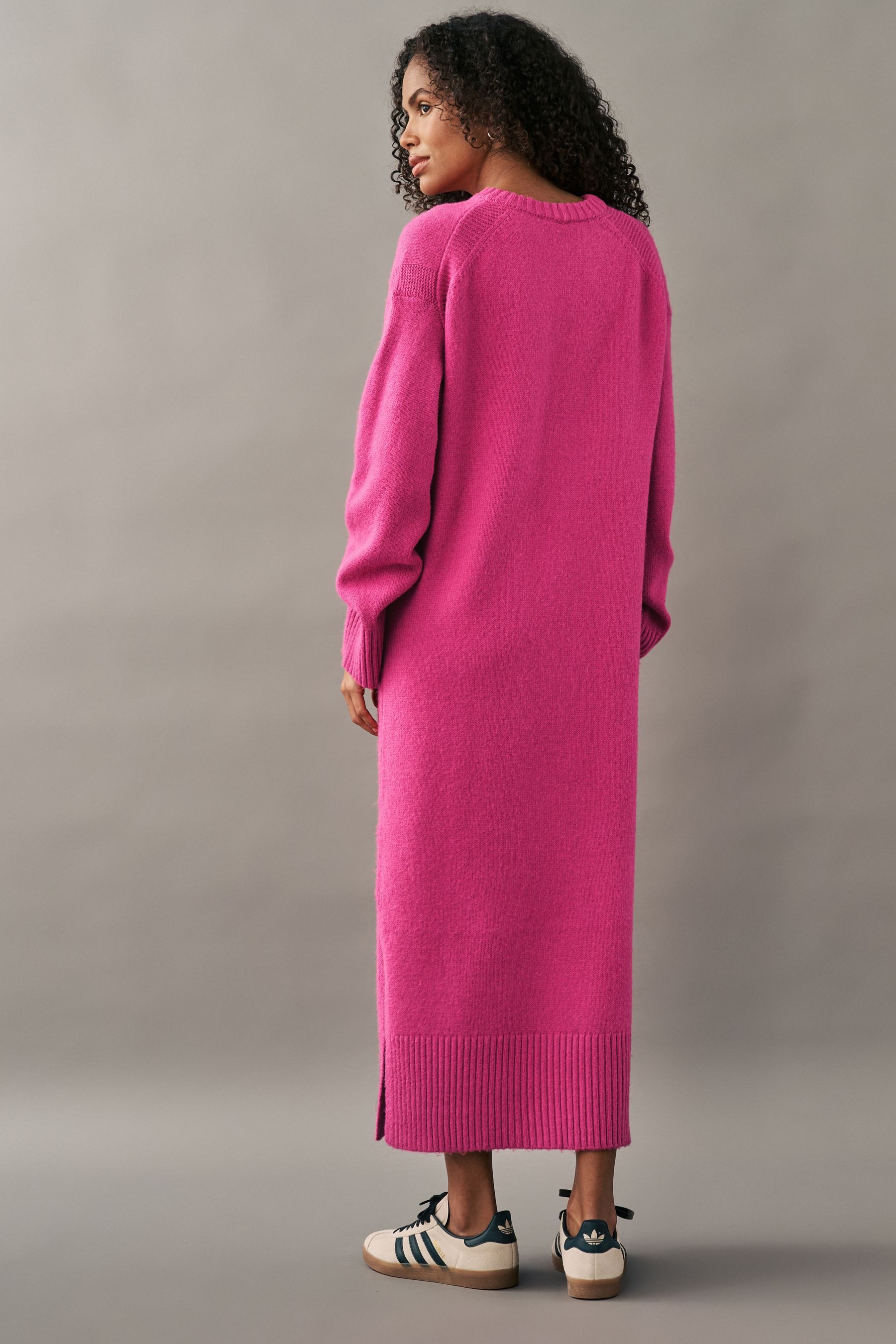 Next Midikleid Weiches Midi-Strickkleid, Relaxed Fit günstig online kaufen