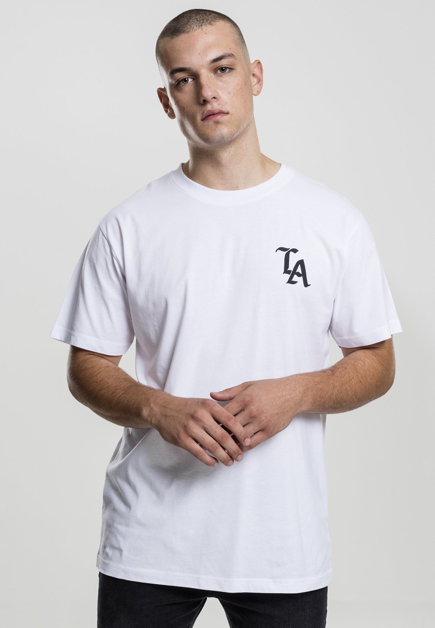 white (1-tlg) T-Shirt Herren Tee MisterTee LA