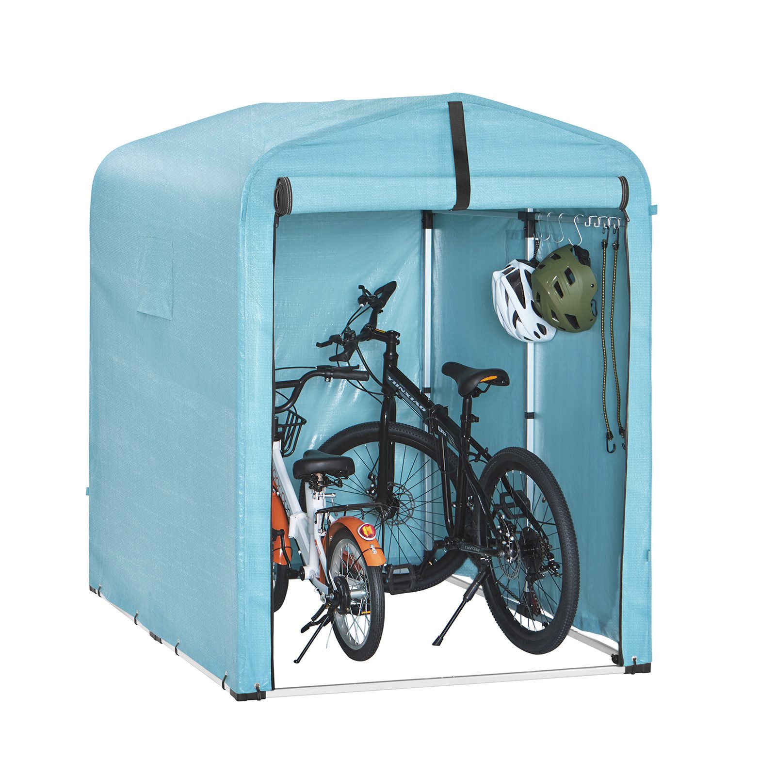 SoBuy Fahrradgarage für 1-2 Fahrräder Geräteschuppen mit UV-Schutz 120x163x günstig online kaufen