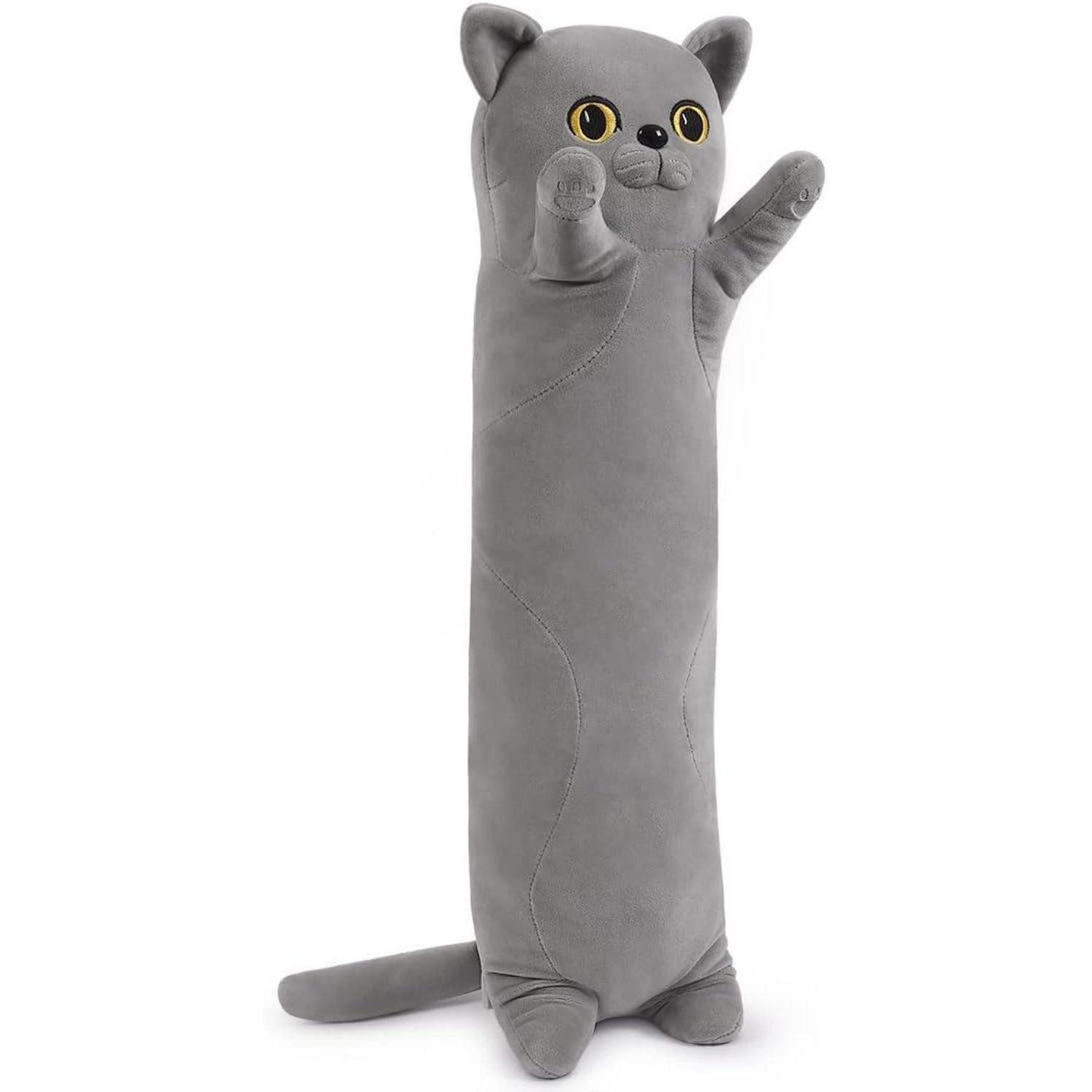 LuxusKollektion Kuscheltier Plüschkissen Katzen Kawaii Kuscheltier Körperkissen British Blue 90CM