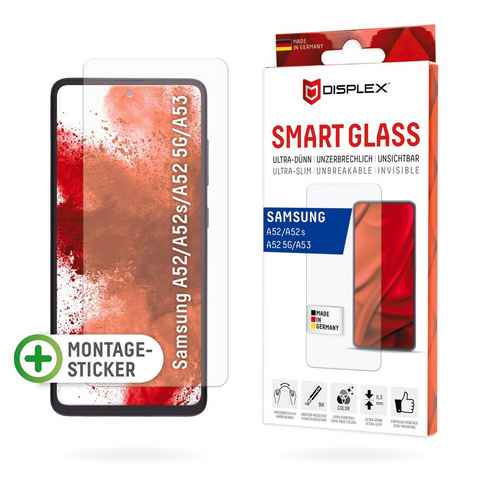 Displex Smart Glass - Samsung A52/A52(s) 5G/A53 5G, Displayschutzglas, Displayschutzfolie Displayschutz kratzer-resistent 9H unzerbrechlich