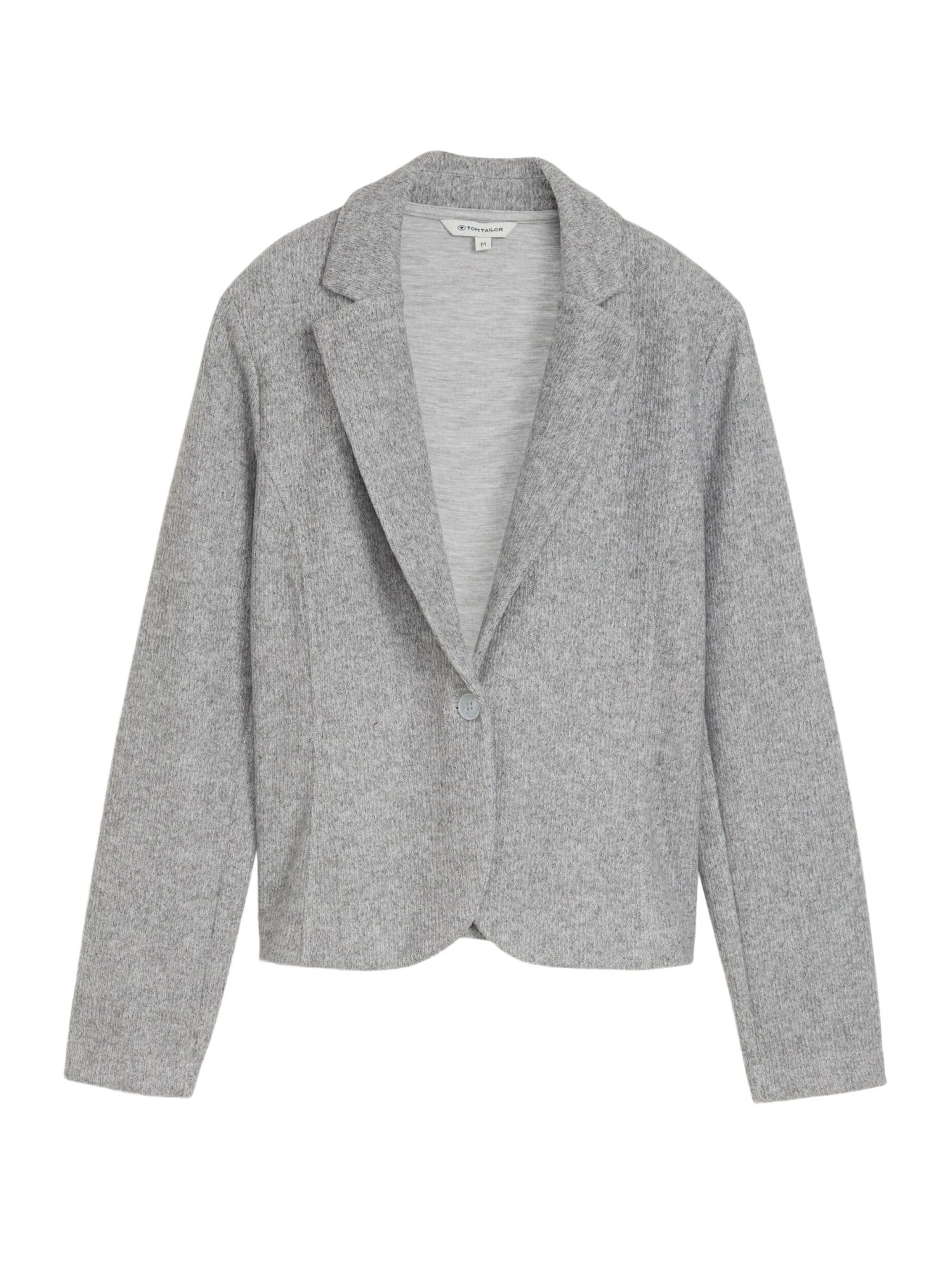 TOM TAILOR Jackenblazer H grau,Casual,Polyester,Meliert,Reverskragen,Langarm,Regular Fit