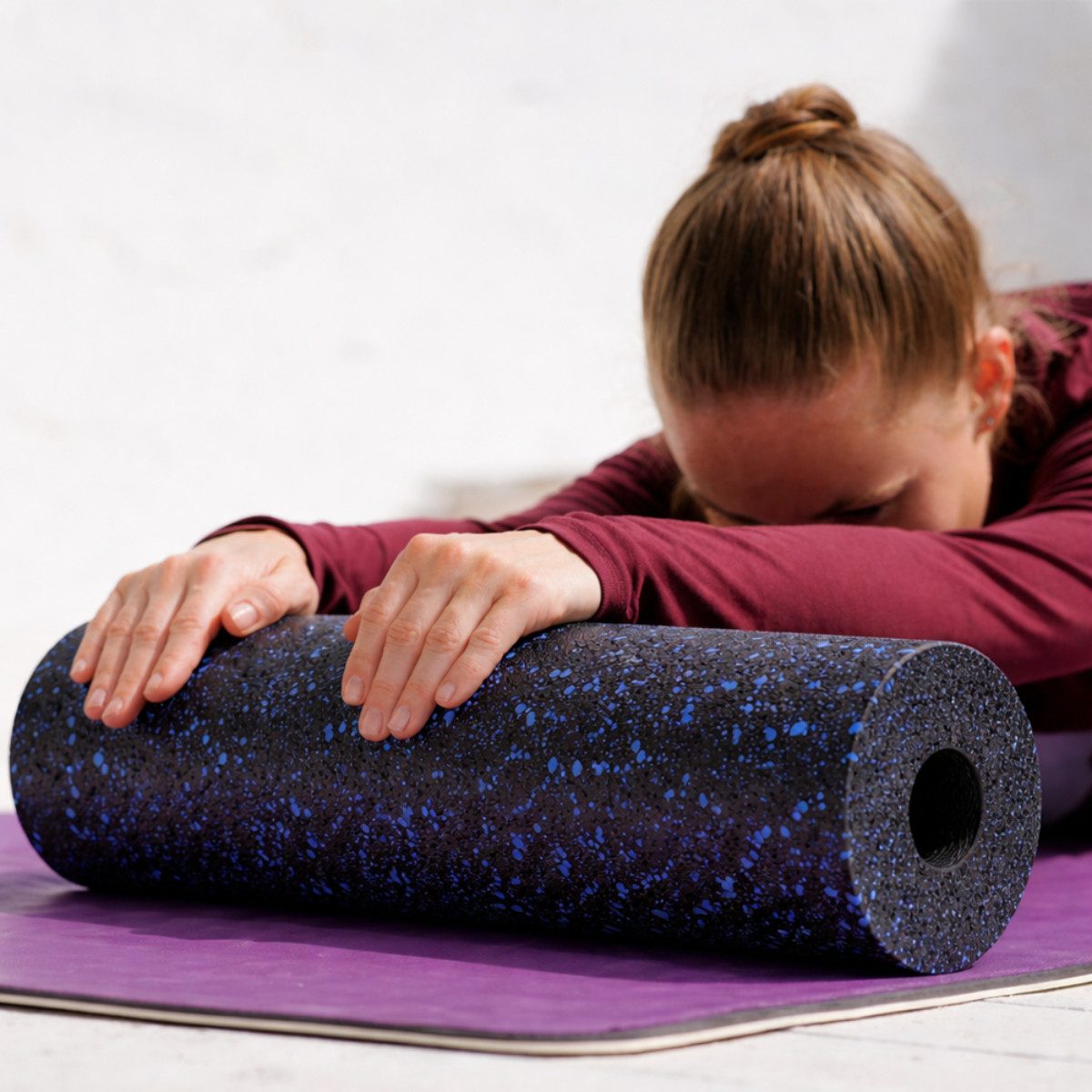 Wozinsky Faszienrolle WRM-45, Einzelprodukt, Strukturierte Oberfläche für gezielte Muskelmassage – Bild 5 von 5