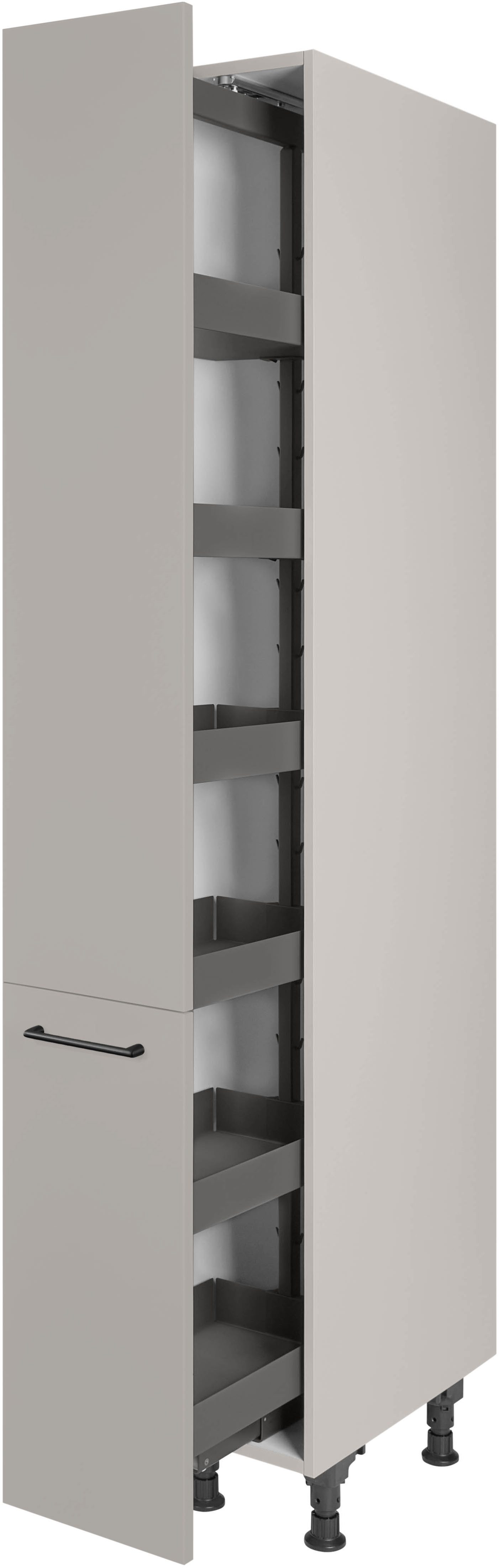 nobilia® Apothekerschrank "MIAMI", mit 5 Einhängekörben, Breite 30 cm, Höhe 216,6 cm, vormontiert, Ein- und Auszugsdämpfung SoftStoppPro