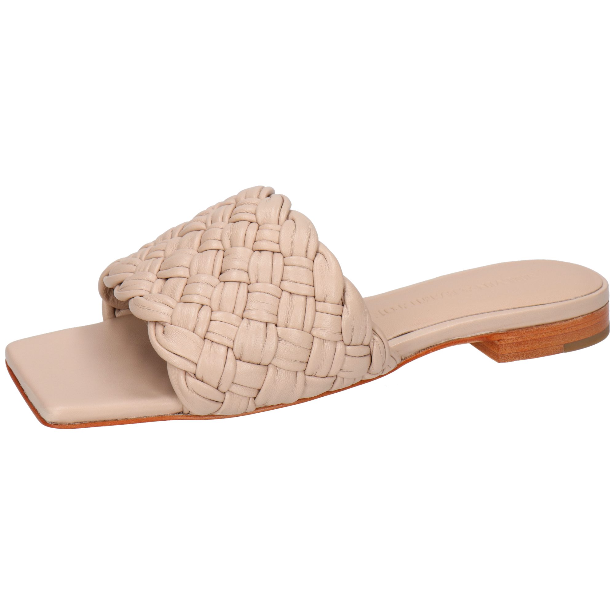 Eglantine 1 Leder-Geflochtene Schuhe für Damen Pantolette