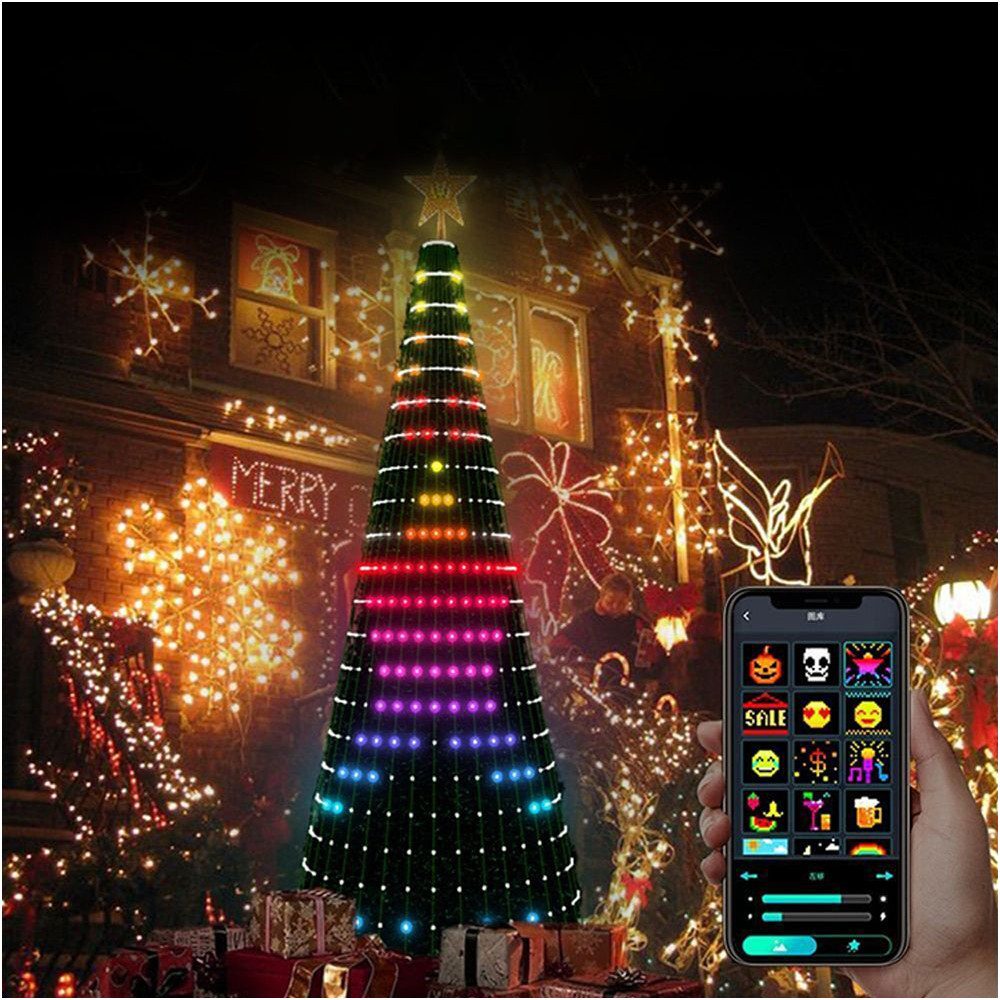 PRIISF Künstlicher Weihnachtsbaum LED Weihnachtsbaum Baummantel RGB Lichter günstig online kaufen