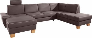 exxpo - sofa fashion Wohnlandschaft Croma, U-Form, wahlweise mit Bettfunktion und Bettkasten