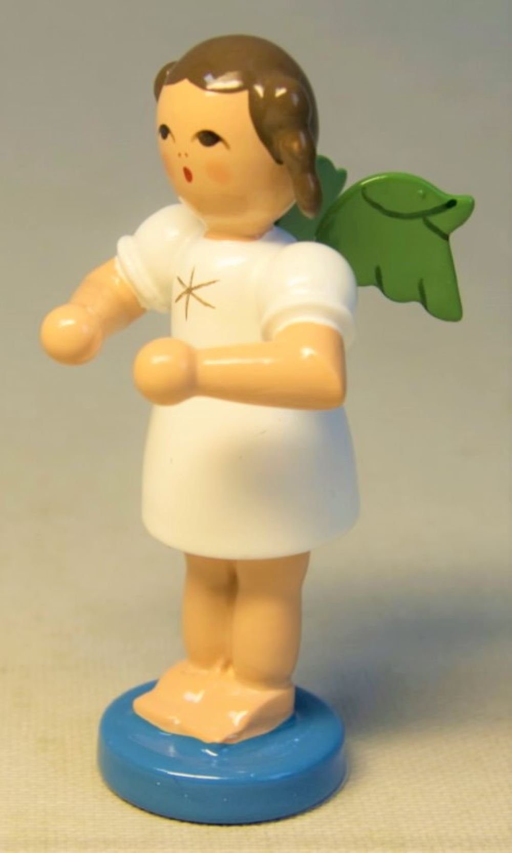 Richard Glaesser Sammelfigur Bäckerengel für Nudelrolle, Höhe 7cm, Handwerkskunst original Erzgebirge