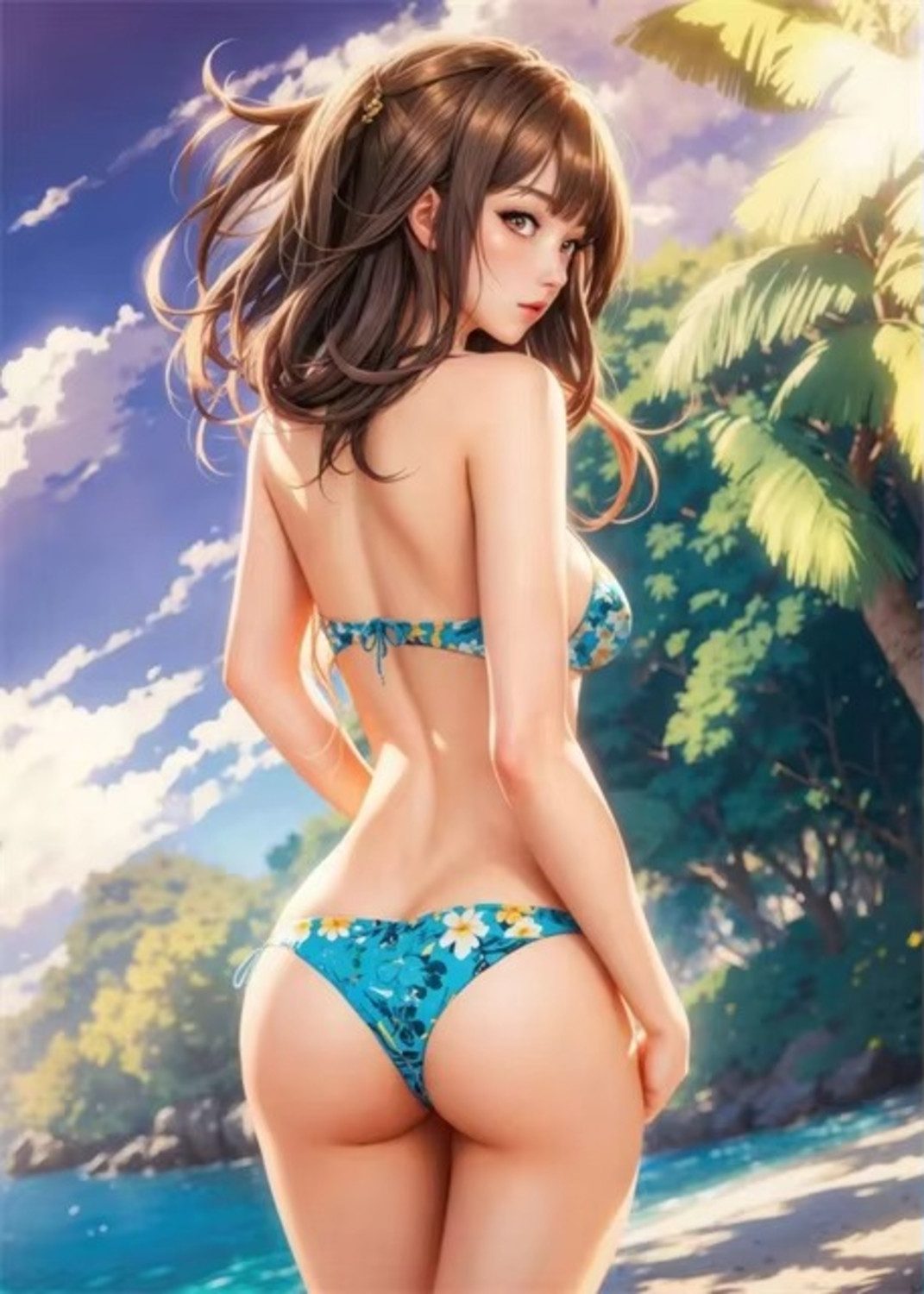 TPFLiving Kunstdruck OHNE RAHMEN, Sexy Anime - Schöne Manga Mädchen - (Leinwandbild XXL), Farben: Farben: bunt - Größe: 20x30cm
