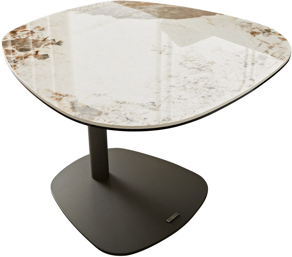 DELIFE Couchtisch Elenya, Keramik Minas Melange Weiß-Beige 60x60 cm Gestell günstig online kaufen