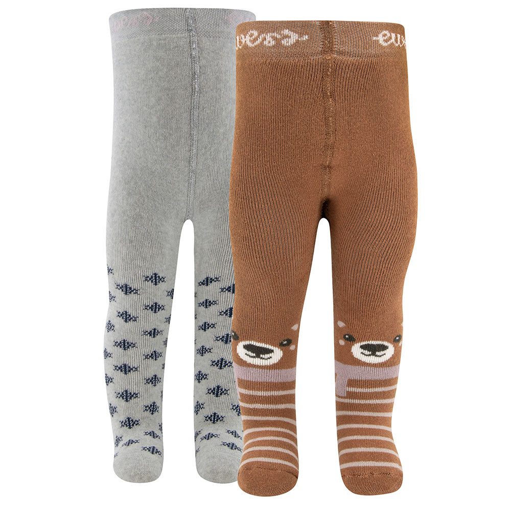 Ewers Thermostrumpfhose Thermo Strumpfhose 2er Pack Polarfuchs (2 St. 2er-Set) 80% Baumwolle, 17% Polyamid, 3% Elasthan