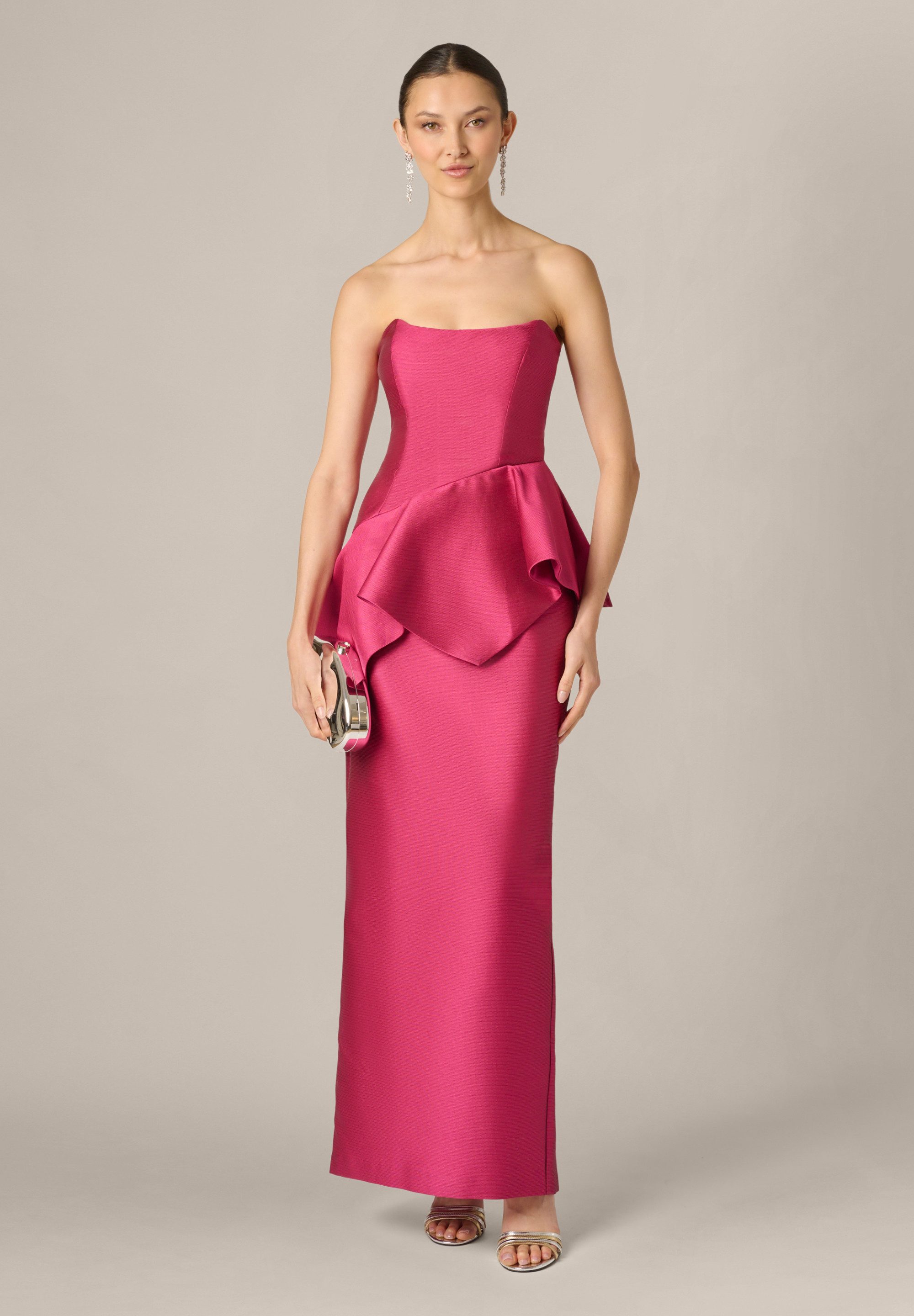 Adrianna Papell Abendkleid Pebble Gazar Long Dress Skulpturales, raffiniertes und glamouröses Abendkleid