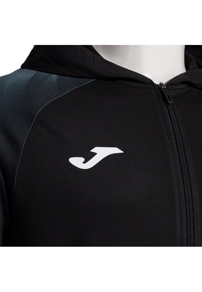 Joma Trainingsjacke Kapuzenjacke Elite XI Full-Zip (Fleece-Futter) schwarz/anthrazitgrau
