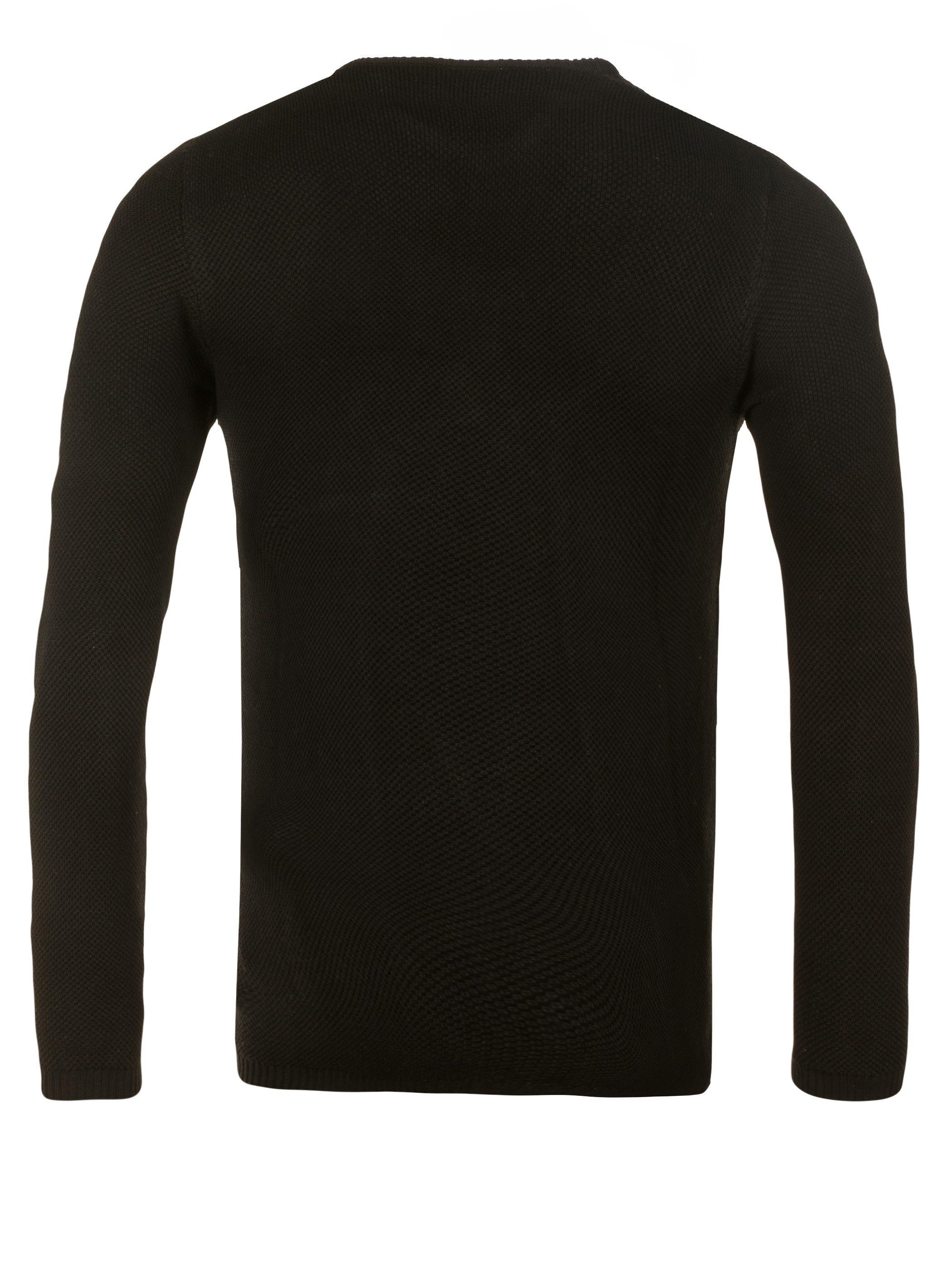 WOTEGA Strickfleece-Pullover Structured Crew Neck Sweater Pete günstig online kaufen