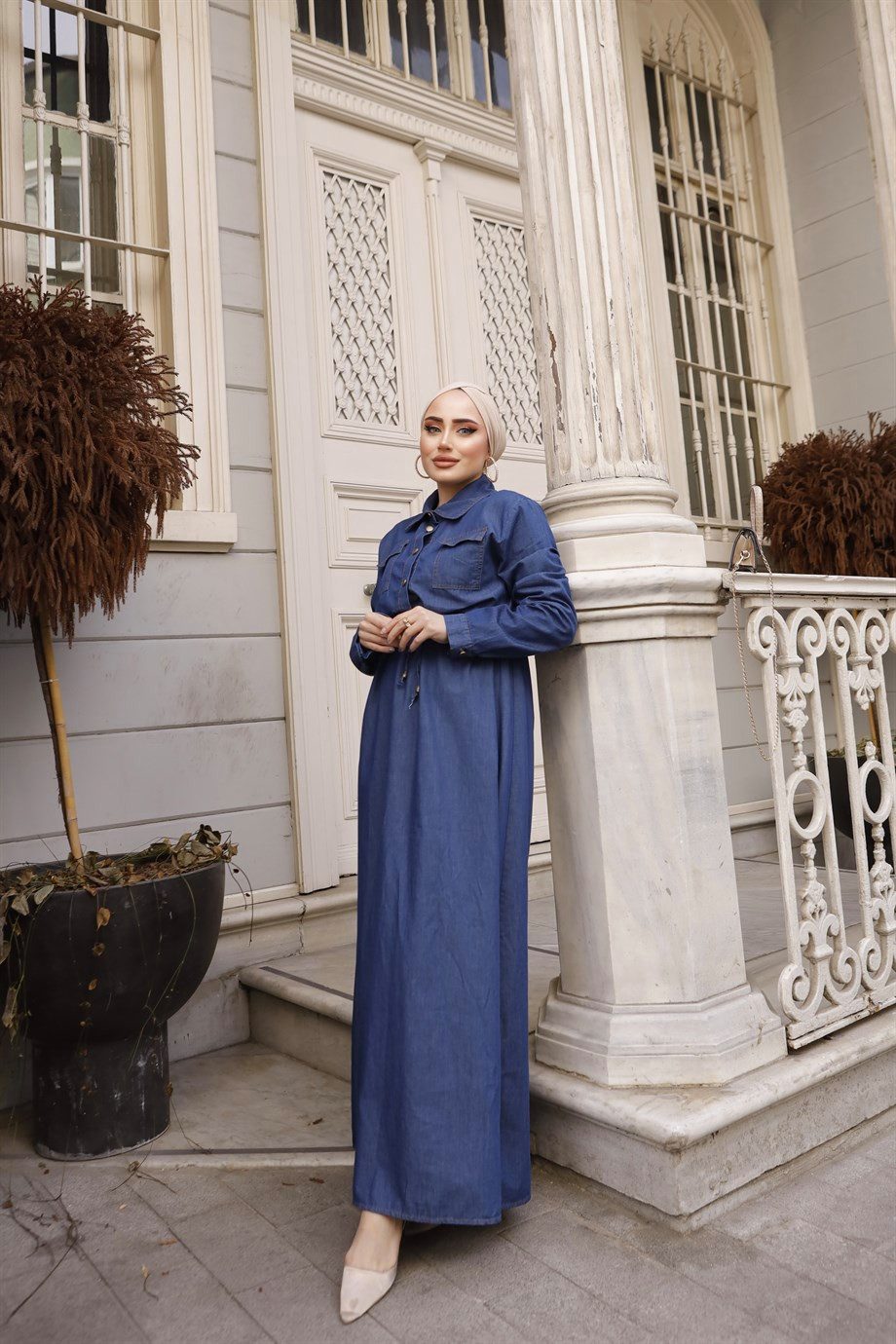 MİSSKAYLE Maxikleid Tunnel Denim Kleid - günstig online kaufen