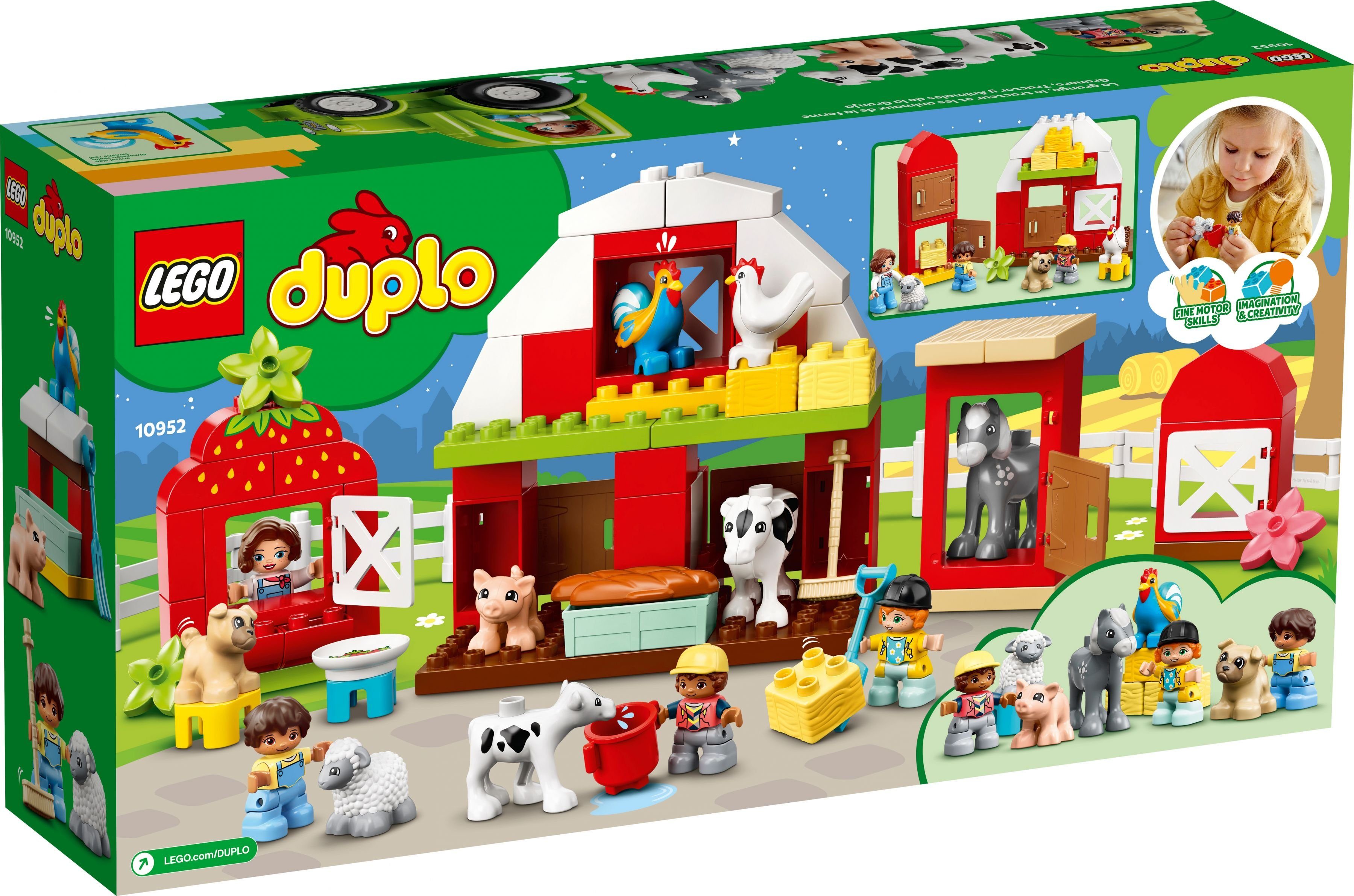 Tierpflege, Traktor 97 Konstruktionsspielsteine und DUPLO® (Set, LEGO® St) LEGO® - Scheune,