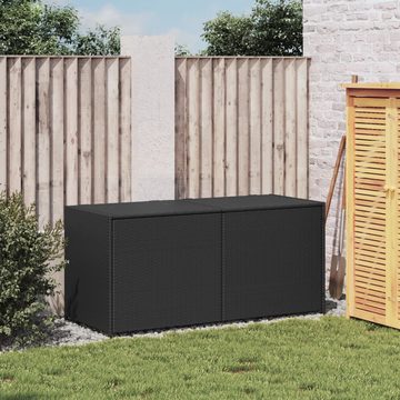 vidaXL Gartenbox Gartentruhe Schwarz 283L Poly Rattan