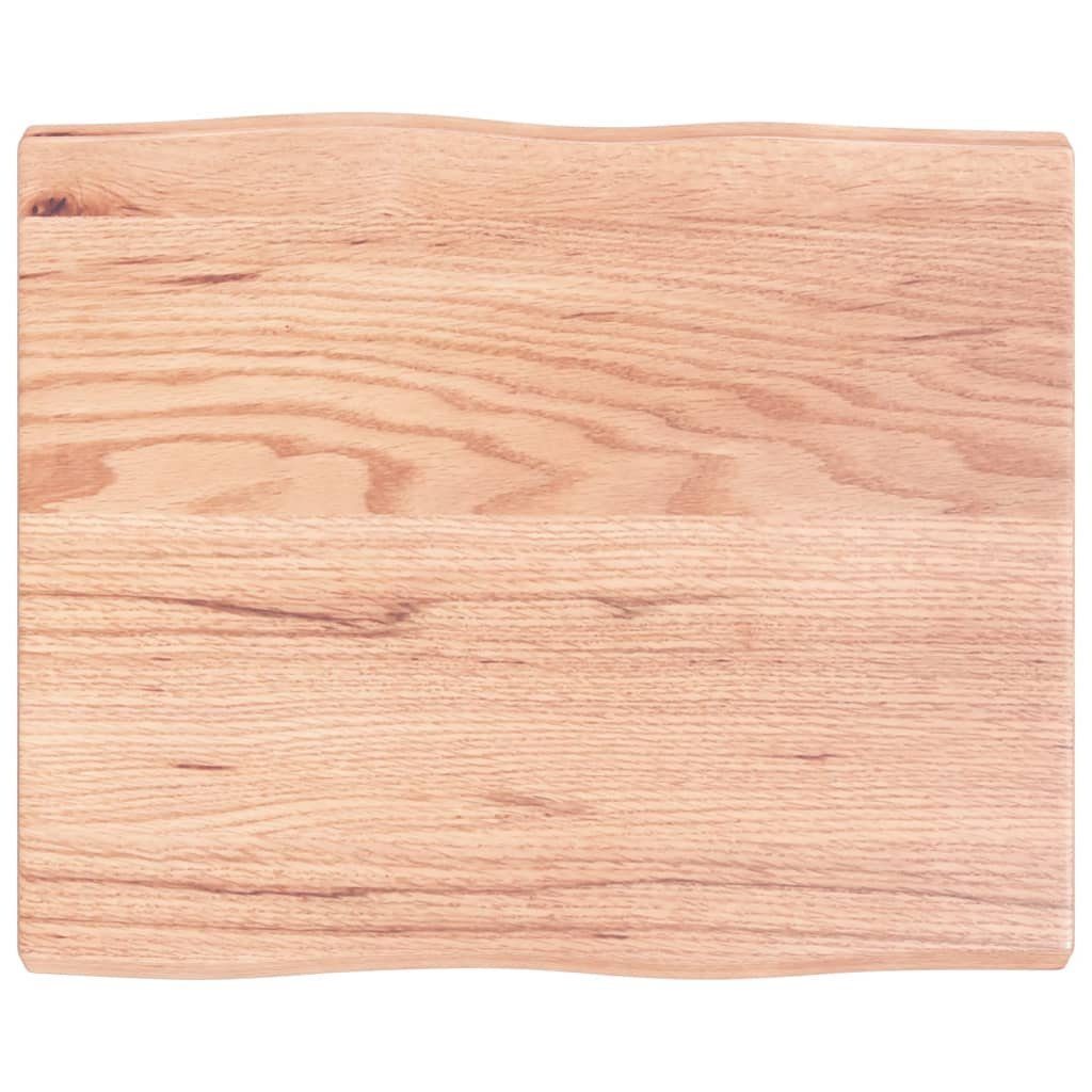 furnicato Tischplatte 60x50x(2-4) cm Massivholz Behandelt Baumkante (1 St)