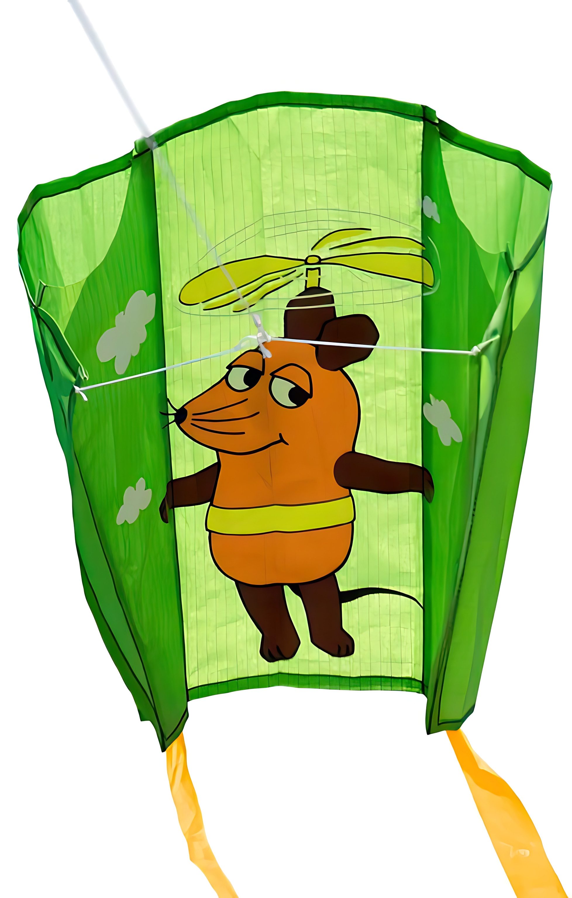 Elliot Flug-Drache Elliot Drachen Mini Pocket Kite Maus Flieger 43x33cm grün