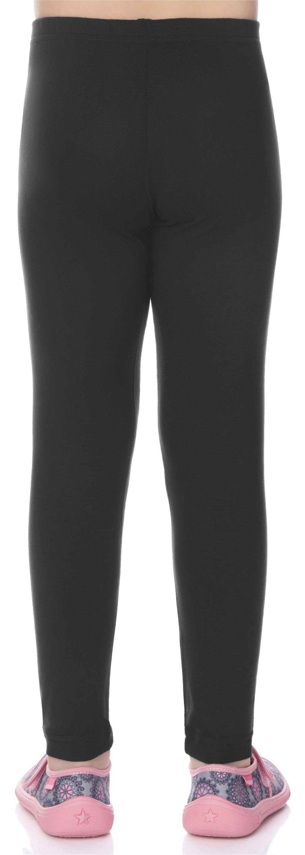 MS10-130 elastischer Mädchen Leggings Graphit Merry Bund Style aus Leggings Viskose Lange (1-tlg)