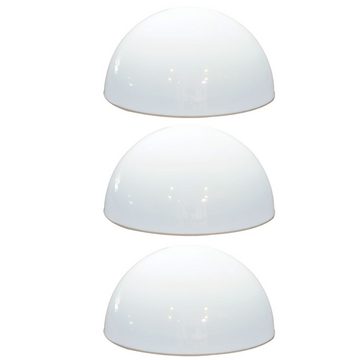 etc-shop LED Außen-Stehlampe, LED-Leuchtmittel fest verbaut, 3er Set LED Solar Steh Lampen Fassaden Halb Kugel Wand
