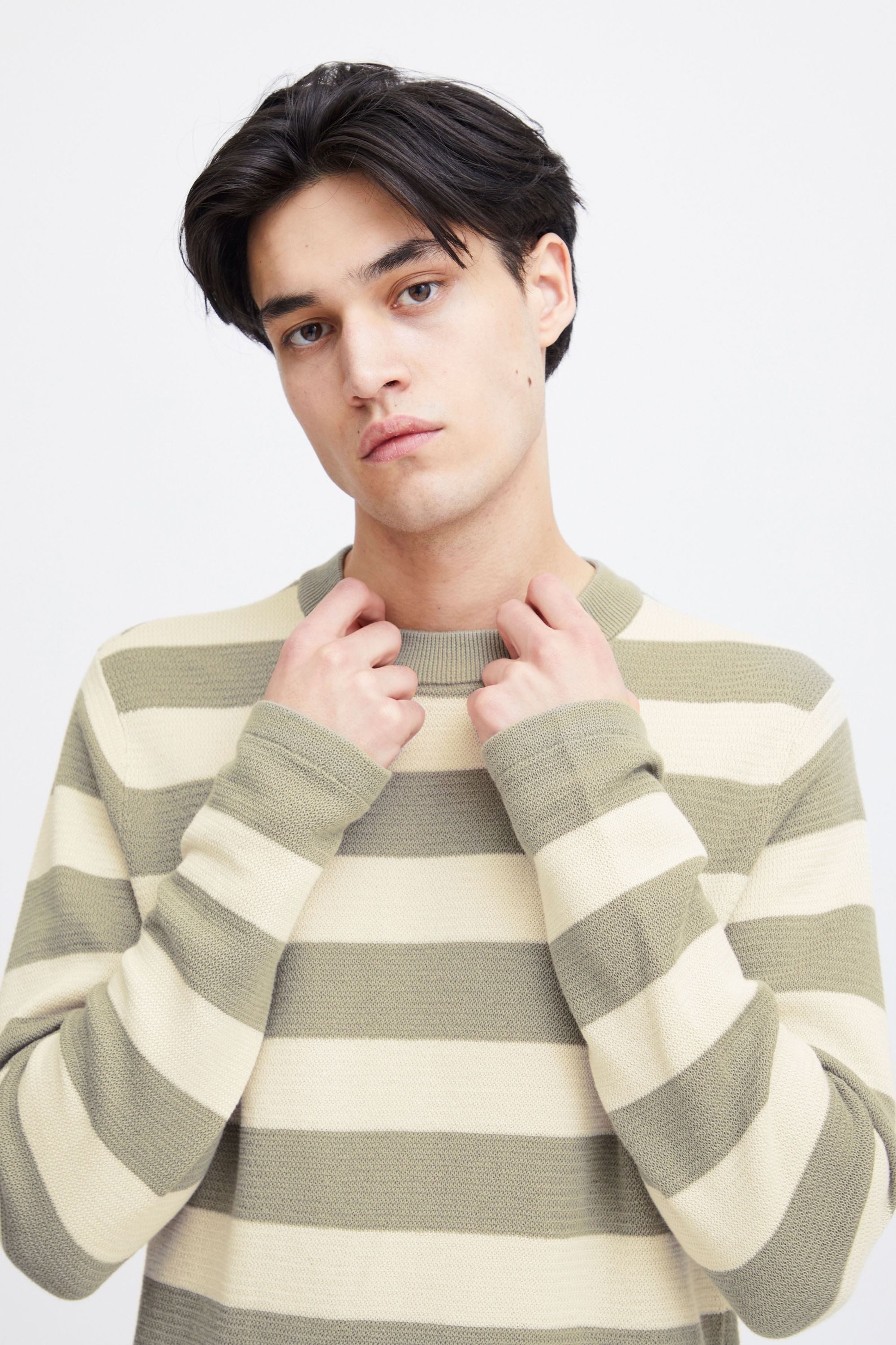 Casual Friday Strickpullover CFKarl Basic Strickpullover mit Struktur