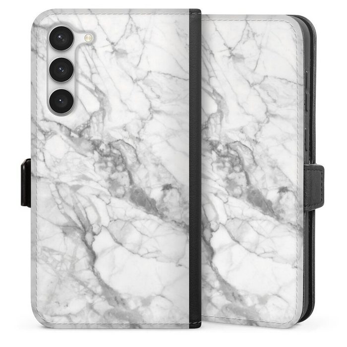 DeinDesign Handyhülle Stein Marmor Muster Marmor Samsung Galaxy S23 Plus Hülle Handy Flip Case Wallet Cover