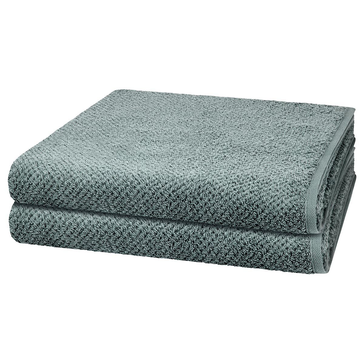 Cawö Handtuch Set Pure, Walkfrottee (Spar-Set, 2-St), 2 X Duschtuch im Set - Baumwolle - Saugstark