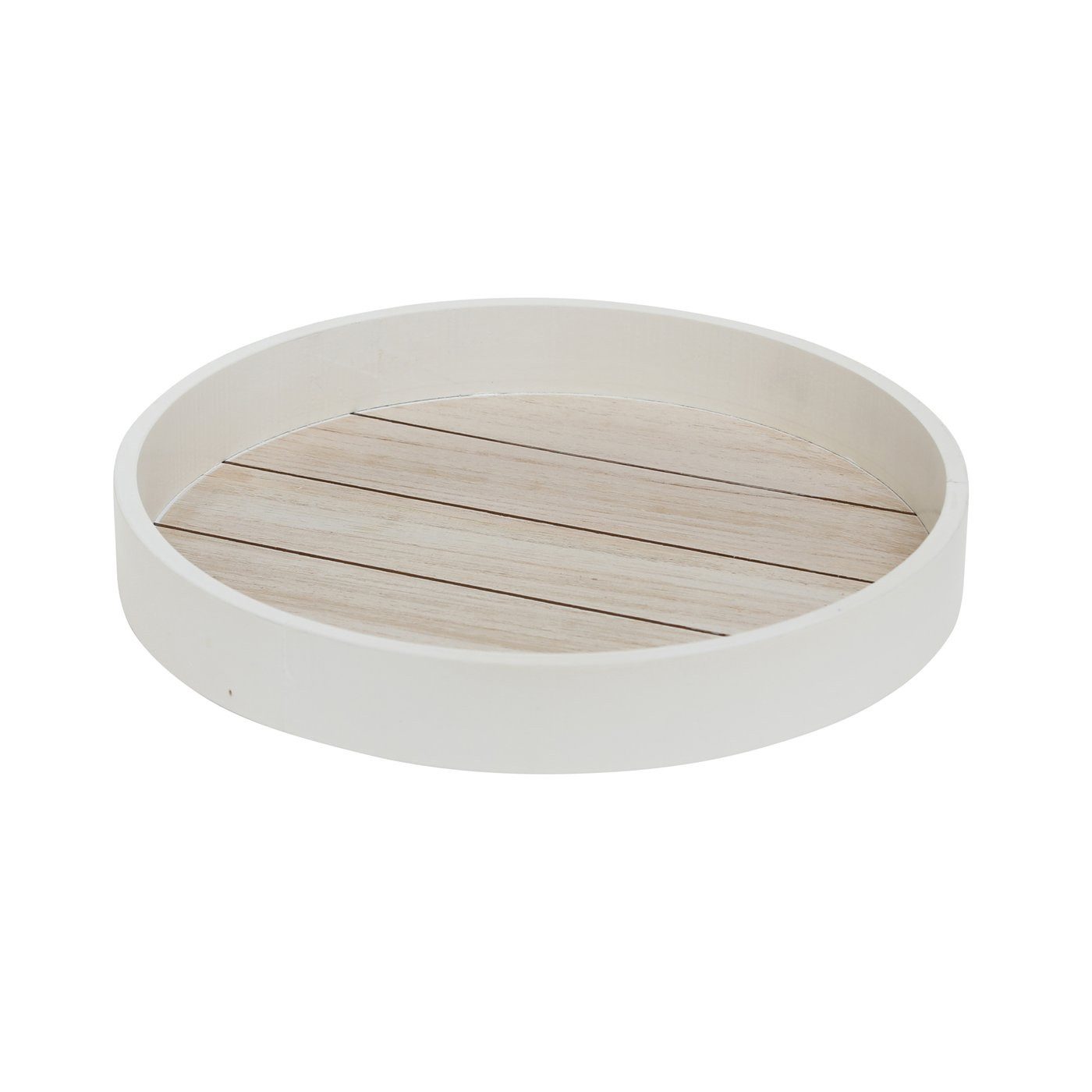 Meinposten Dekotablett Landhaus-Stil Weiß Tablett Klein Mittel Groß Rund Rechteck Holz (1 St), vielfältige Verwendungsmöglichkeiten