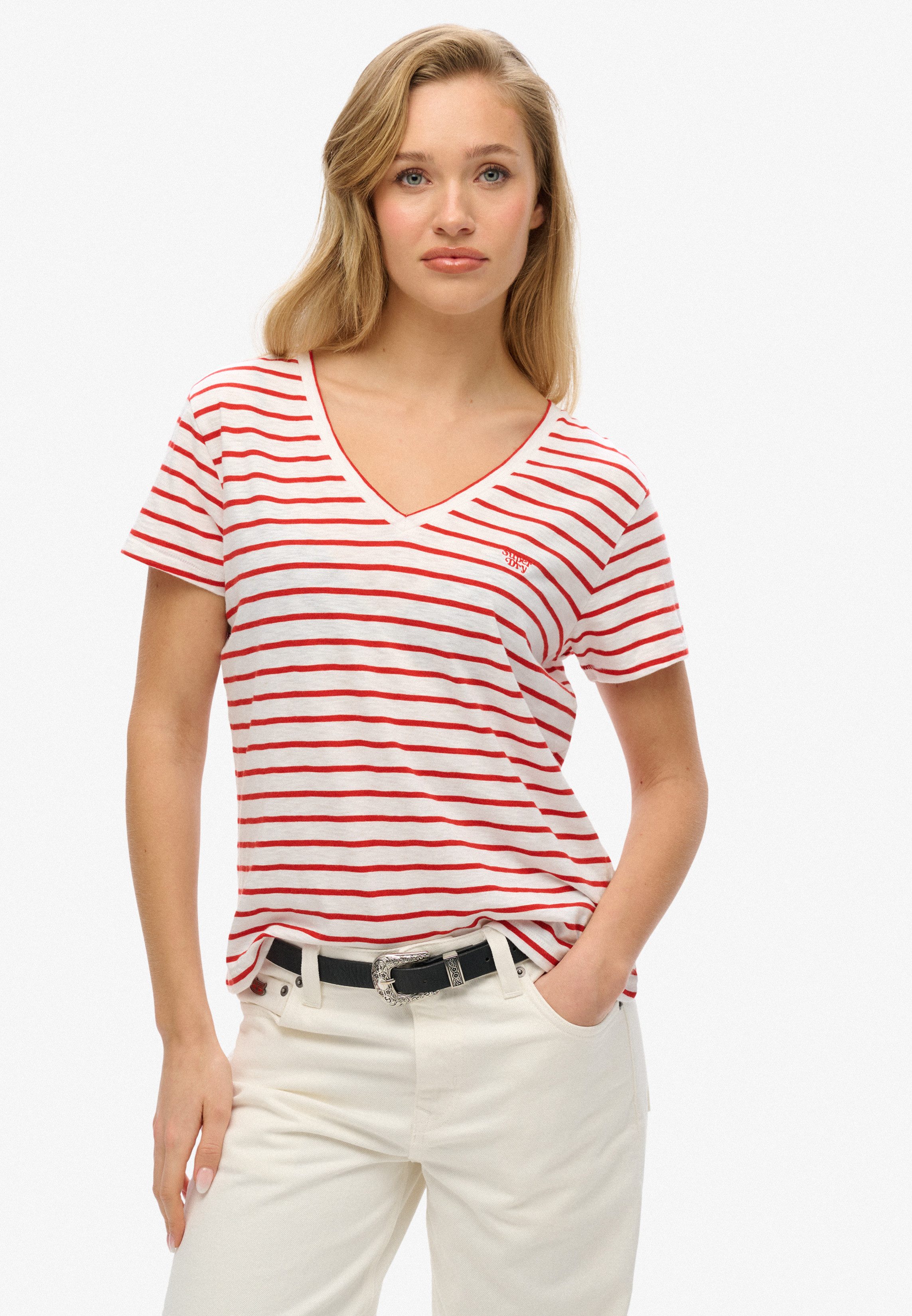 Superdry V-Shirt STUDIOS SLUB EMB VEE günstig online kaufen