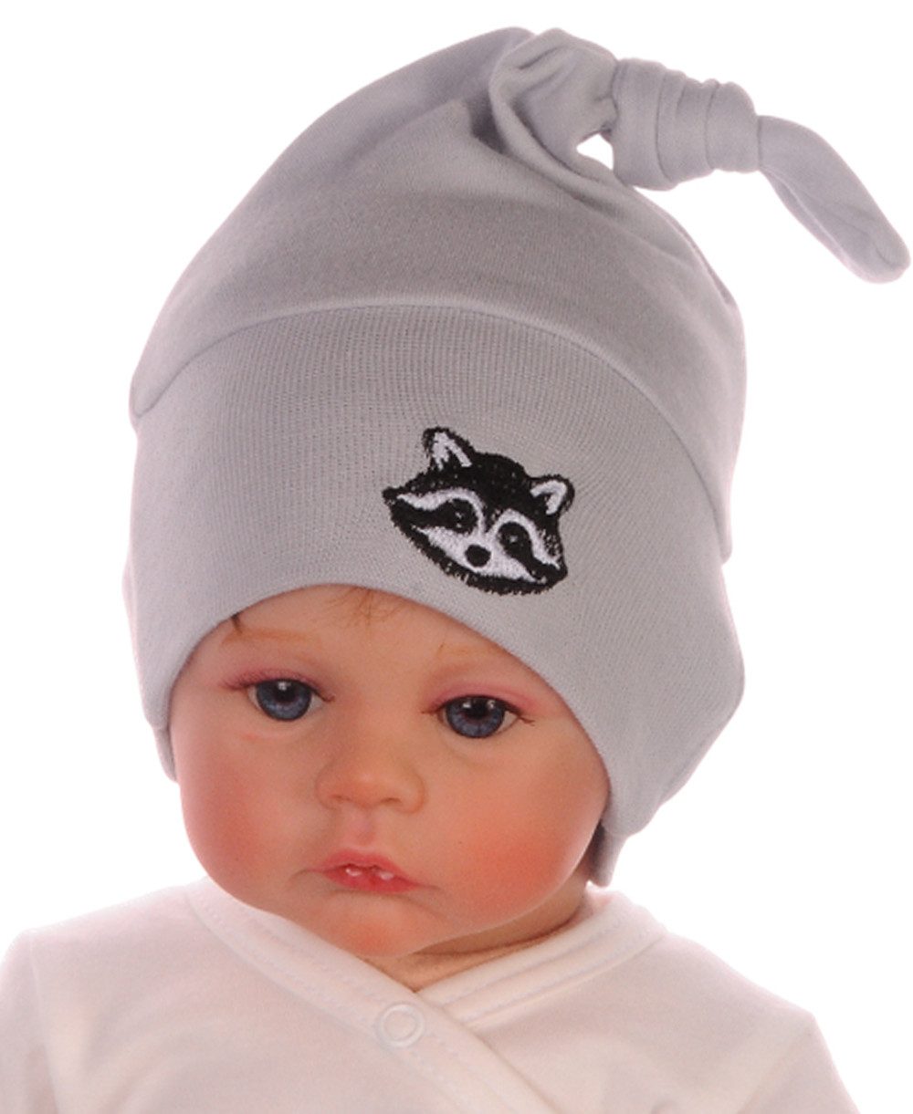 Erstlingsmütze Baby Mütze Knotenmütze Zipfelmütze für Neugeborene